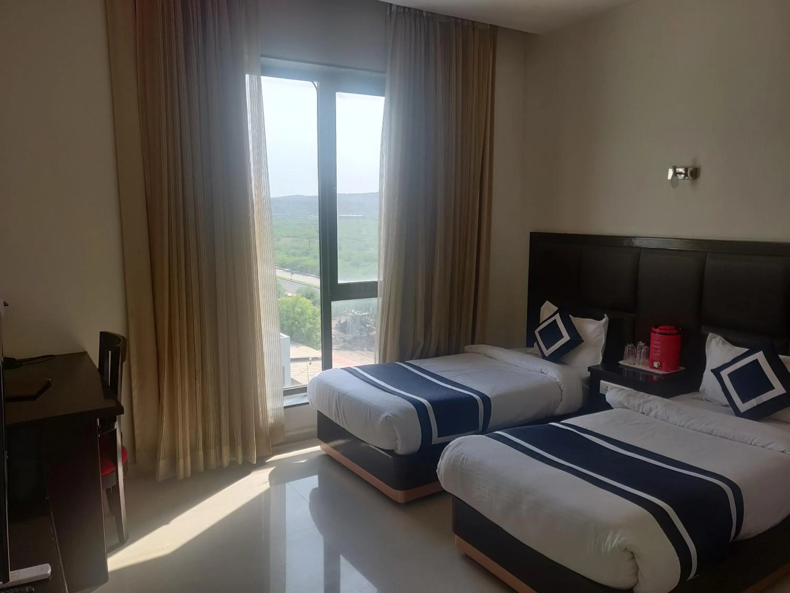 View (from property/room), Bed in Chandra Grand