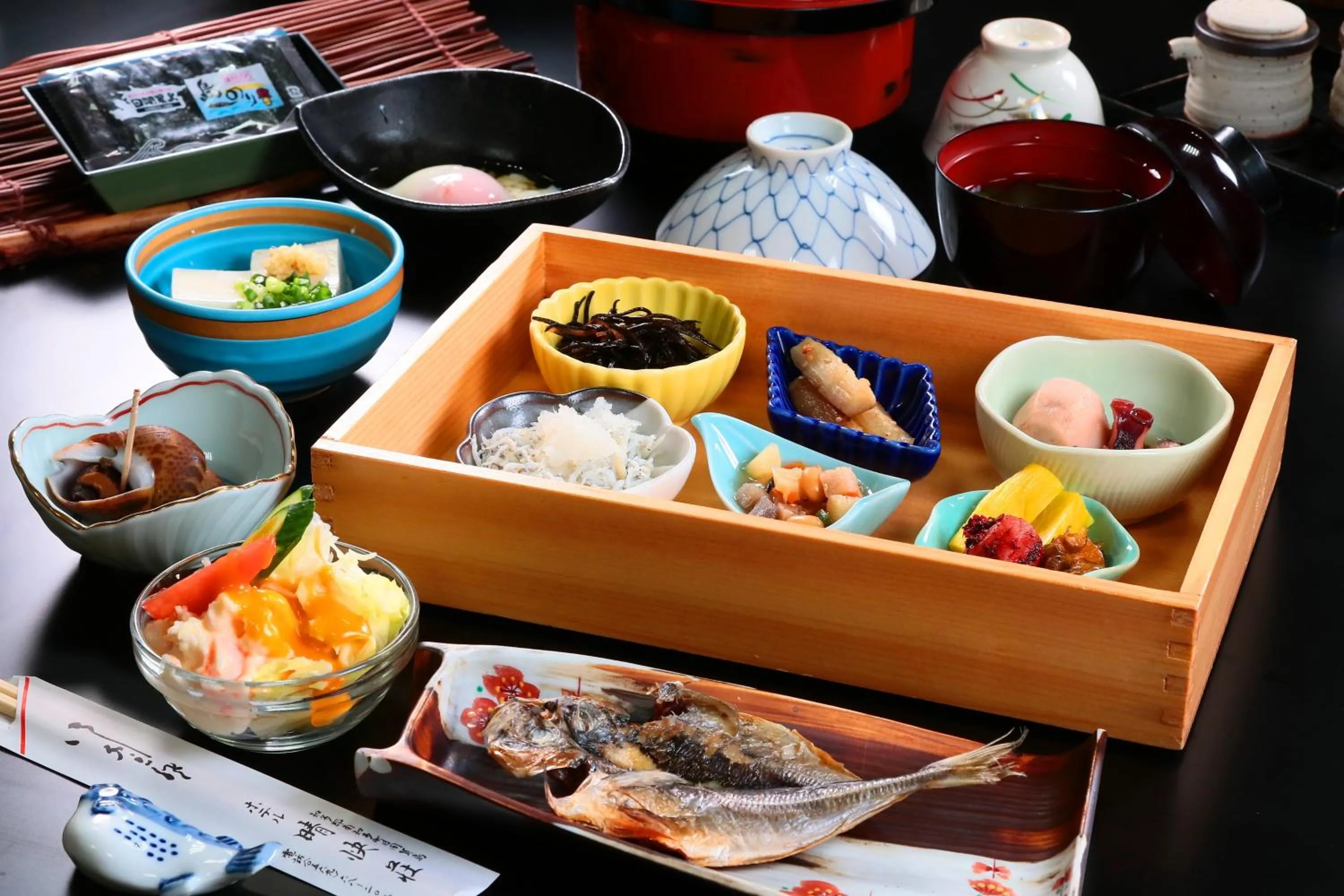 Asian breakfast in Hotel Seikaisou