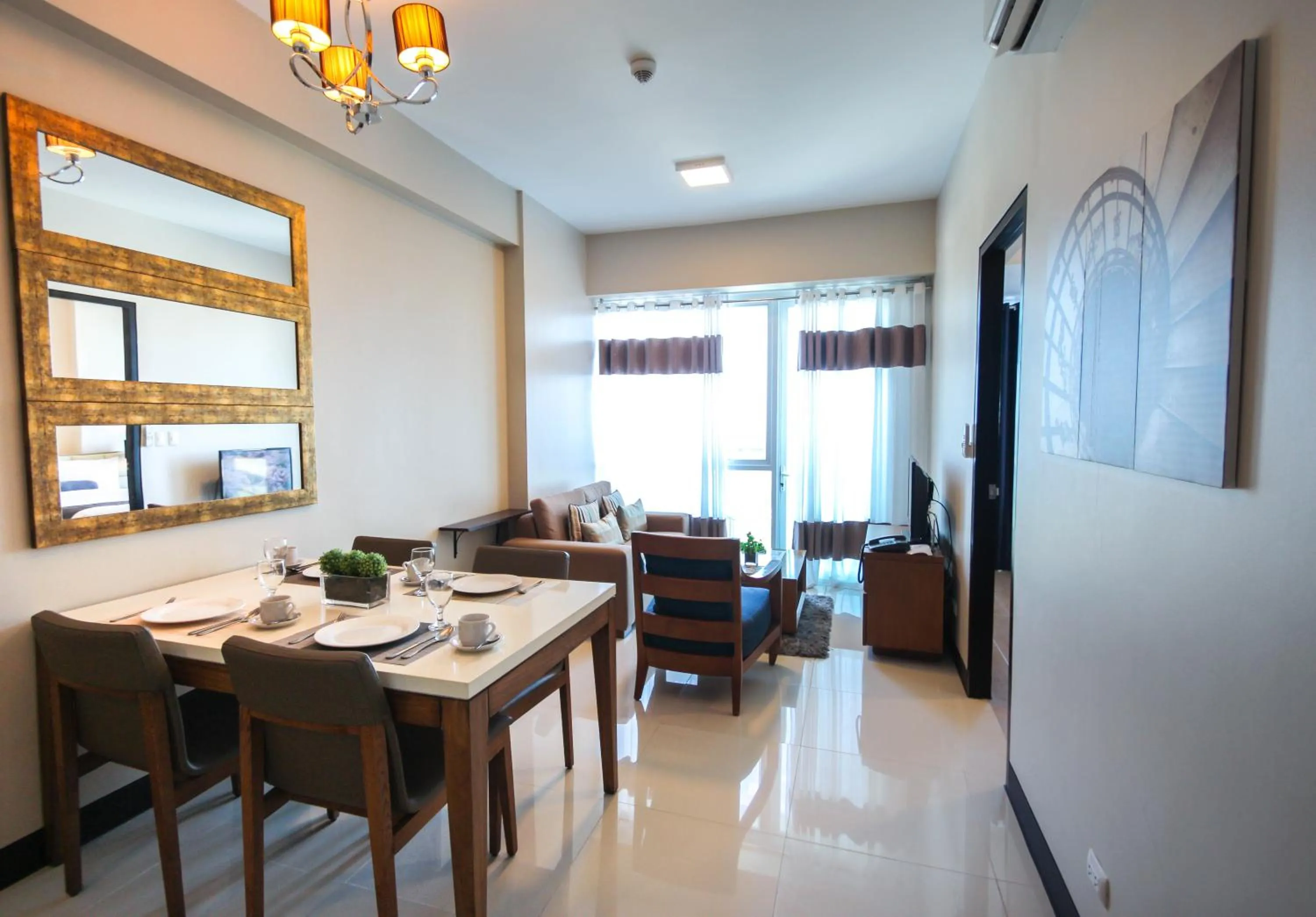 Living room in C Suites at Mactan Newtown