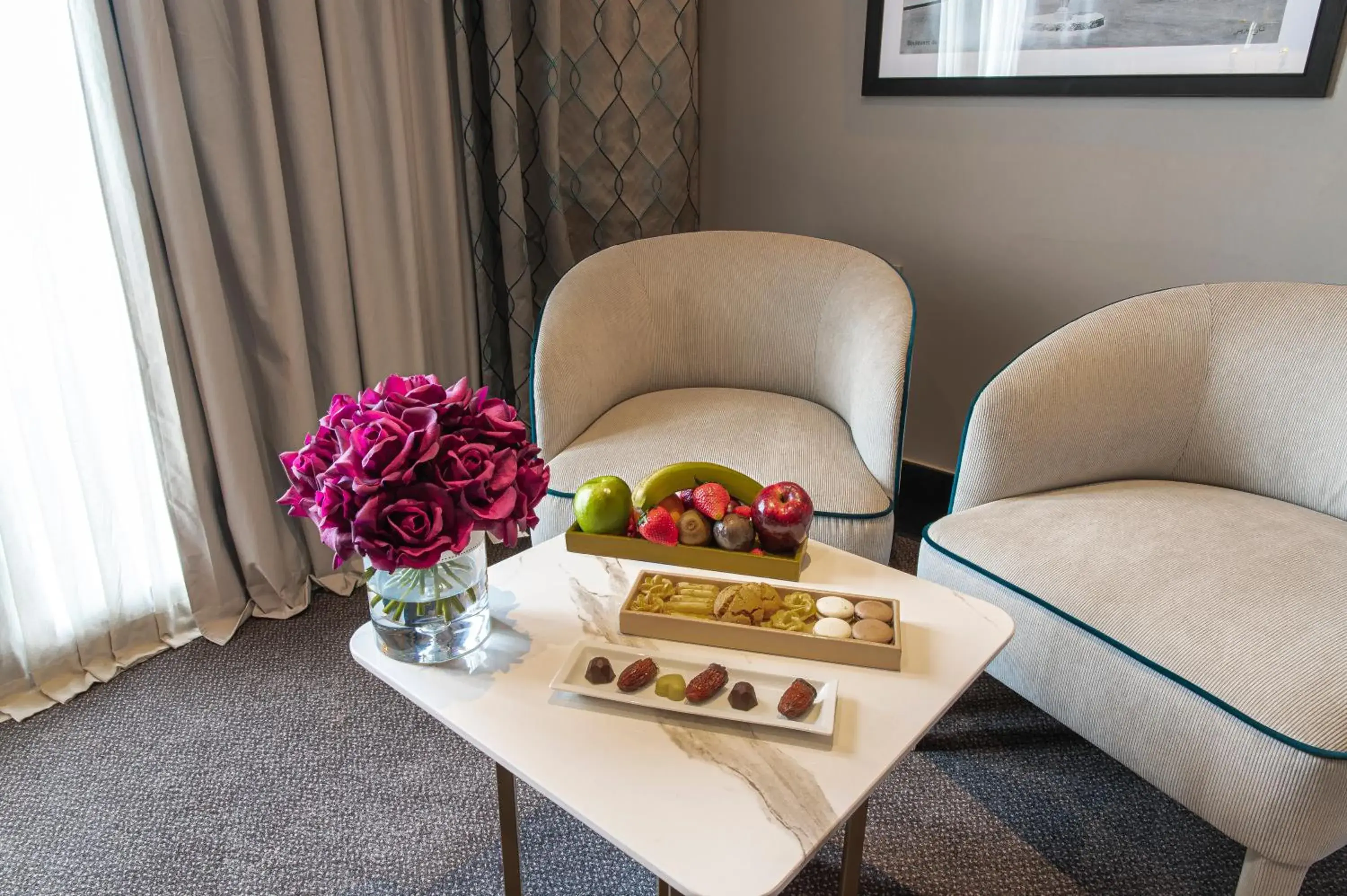 Seating area in Le Casablanca Hotel