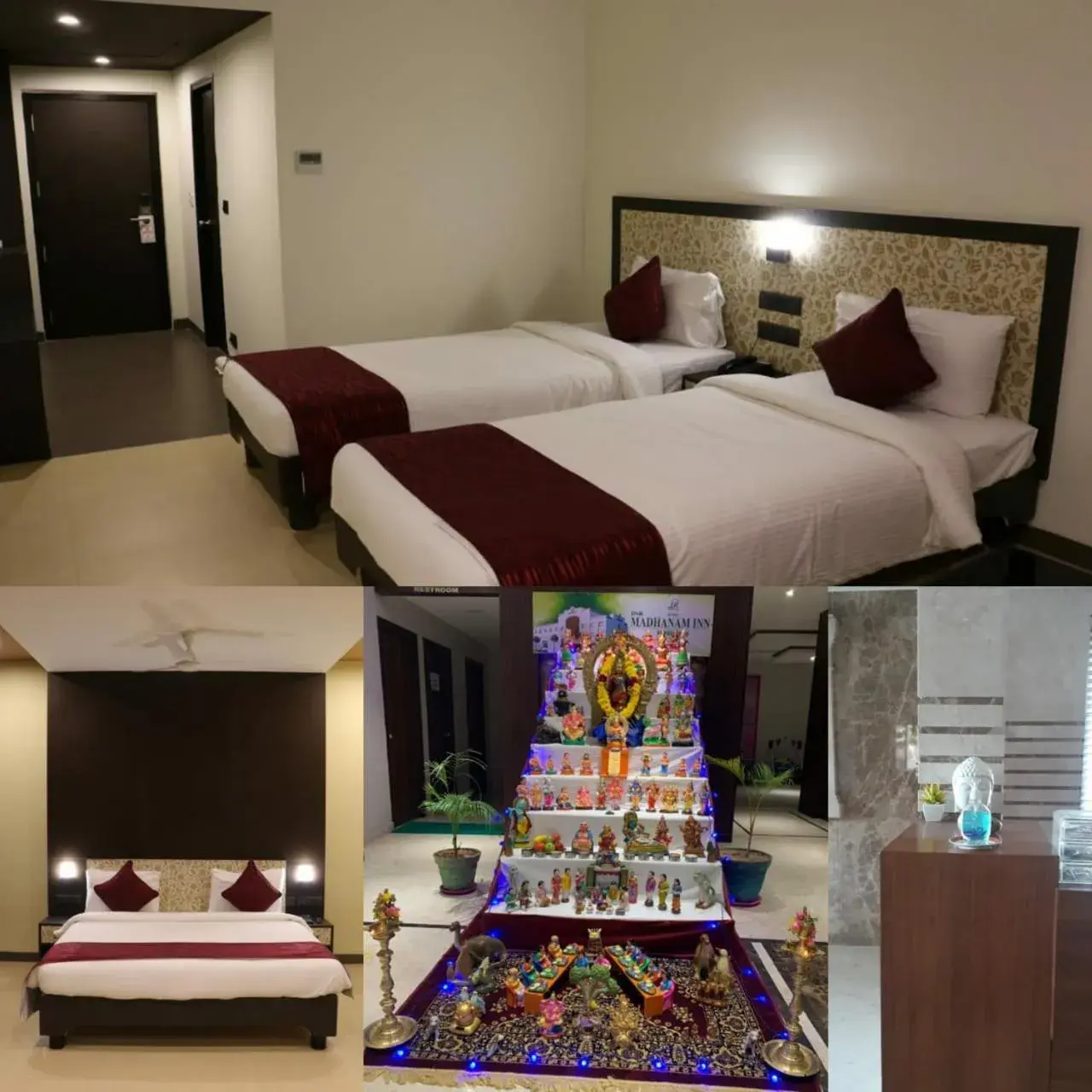 Bed in DsrMadhanamInn Bed in DsrMadhanamInn