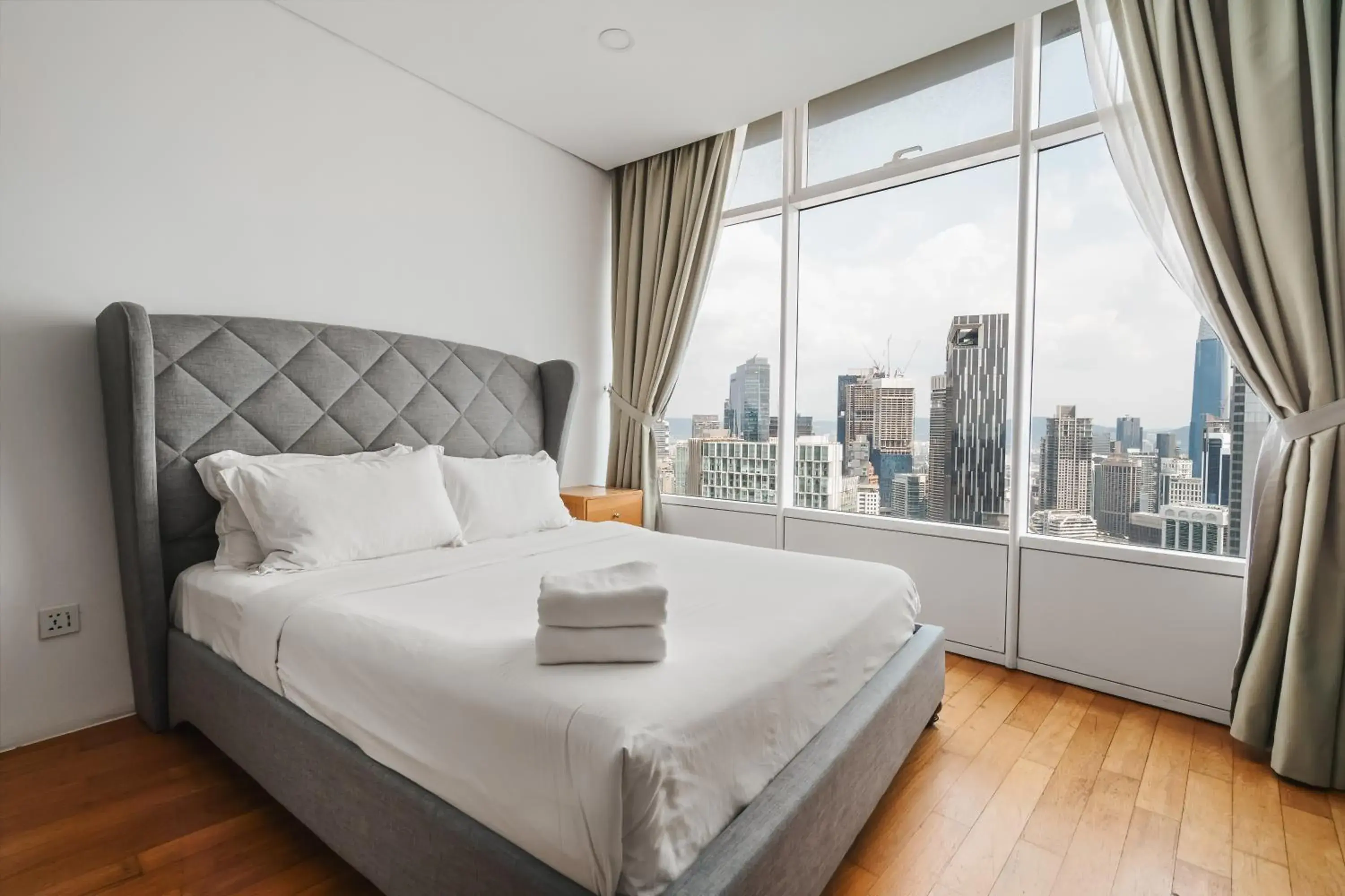View (from property/room), Bed in Vortex KLCC Apartments View (from property/room), Bed in Vortex KLCC Apartments