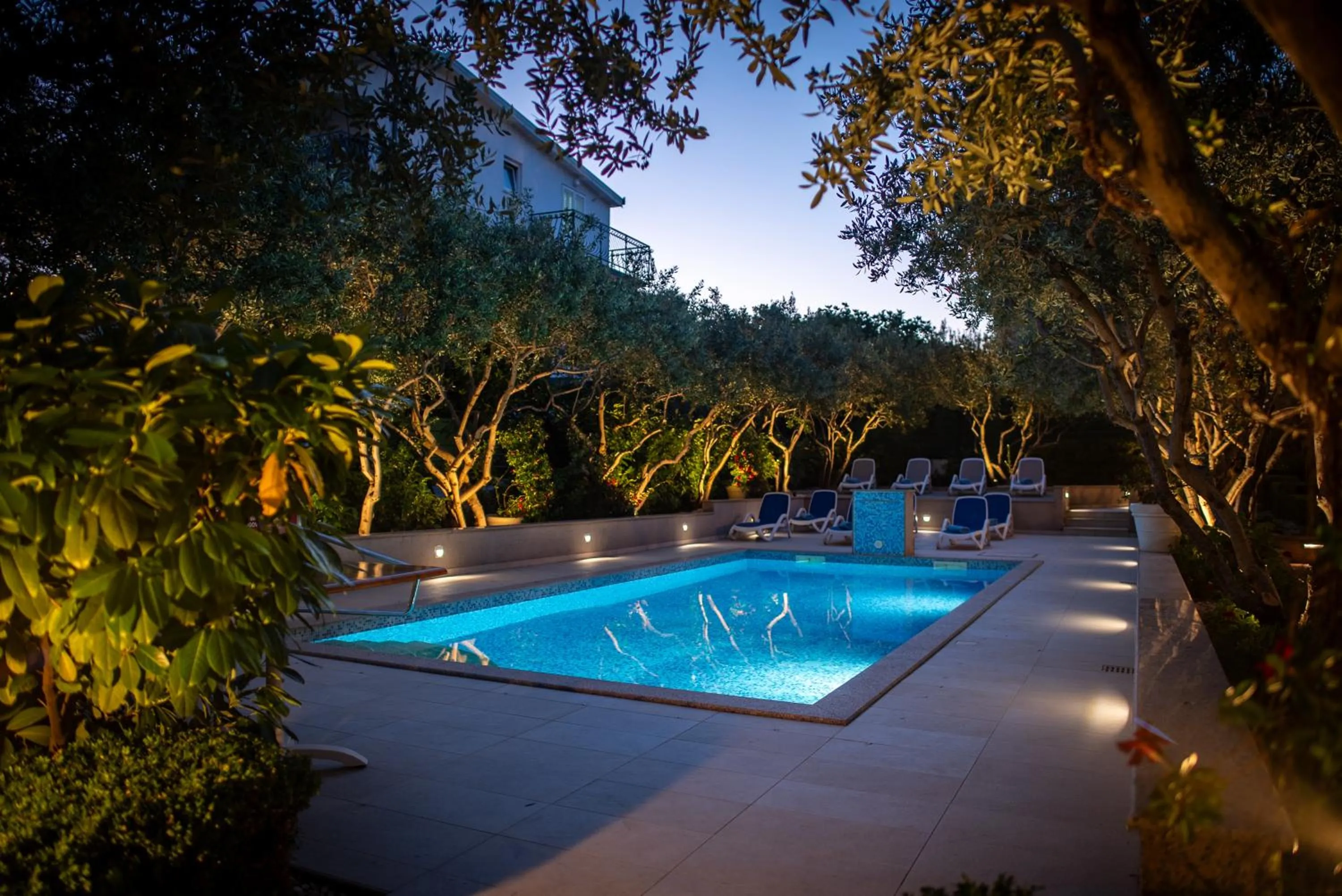 Pool view in Villa Rustica Dalmatia