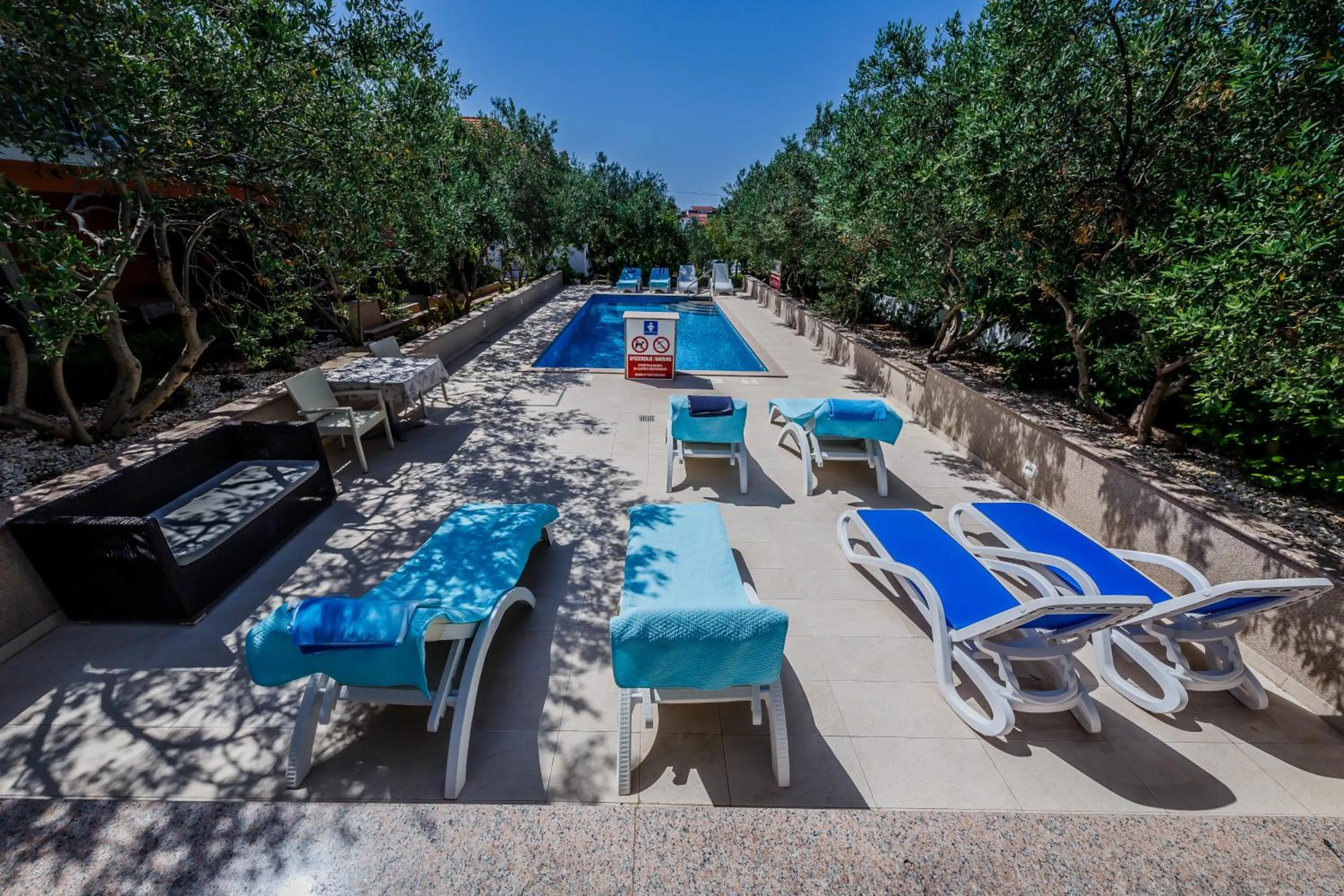 Pool view in Villa Rustica Dalmatia