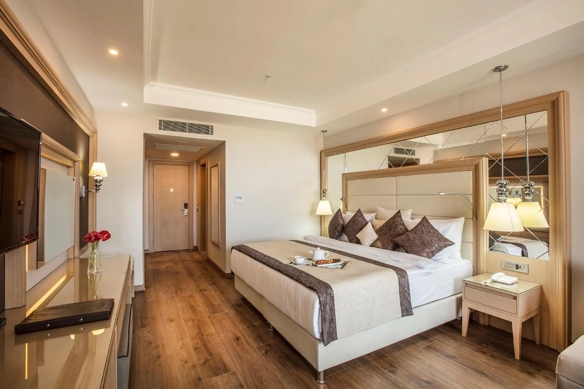 Bedroom, Bed in Korumar Ephesus Beach & Spa Resort - Ultra All Inclusive