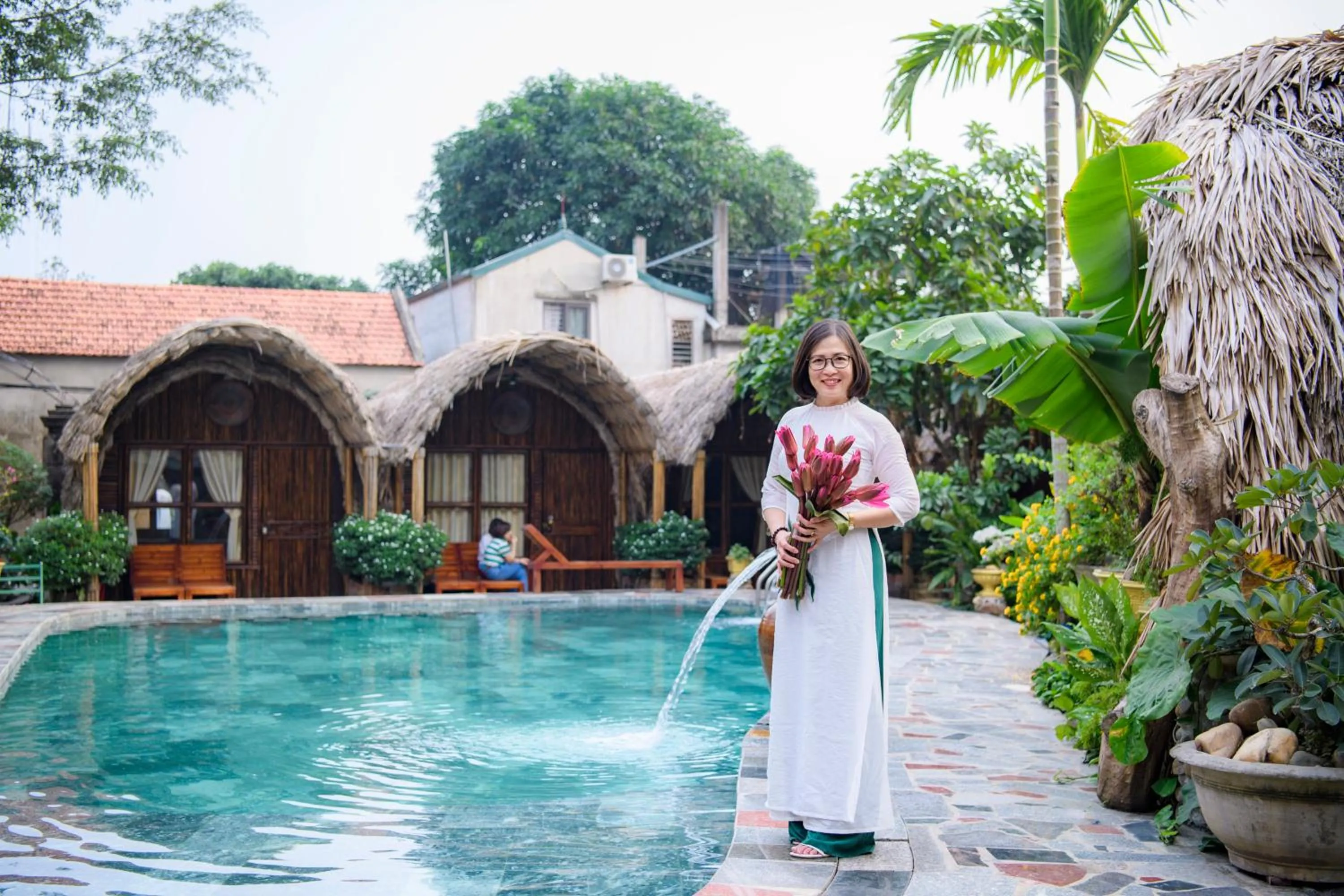 Swimming pool in Tam Coc Bungalow