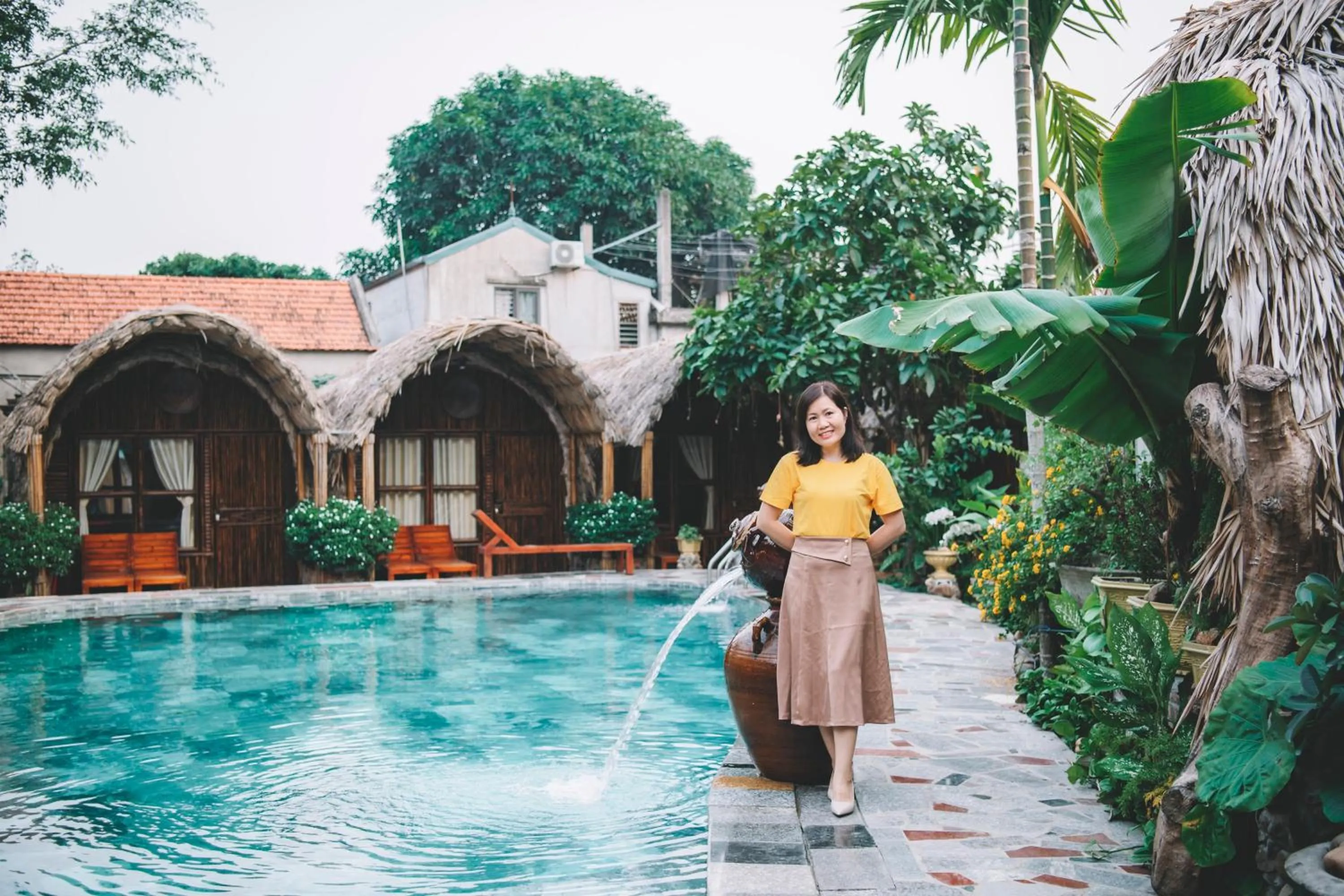Swimming pool in Tam Coc Bungalow