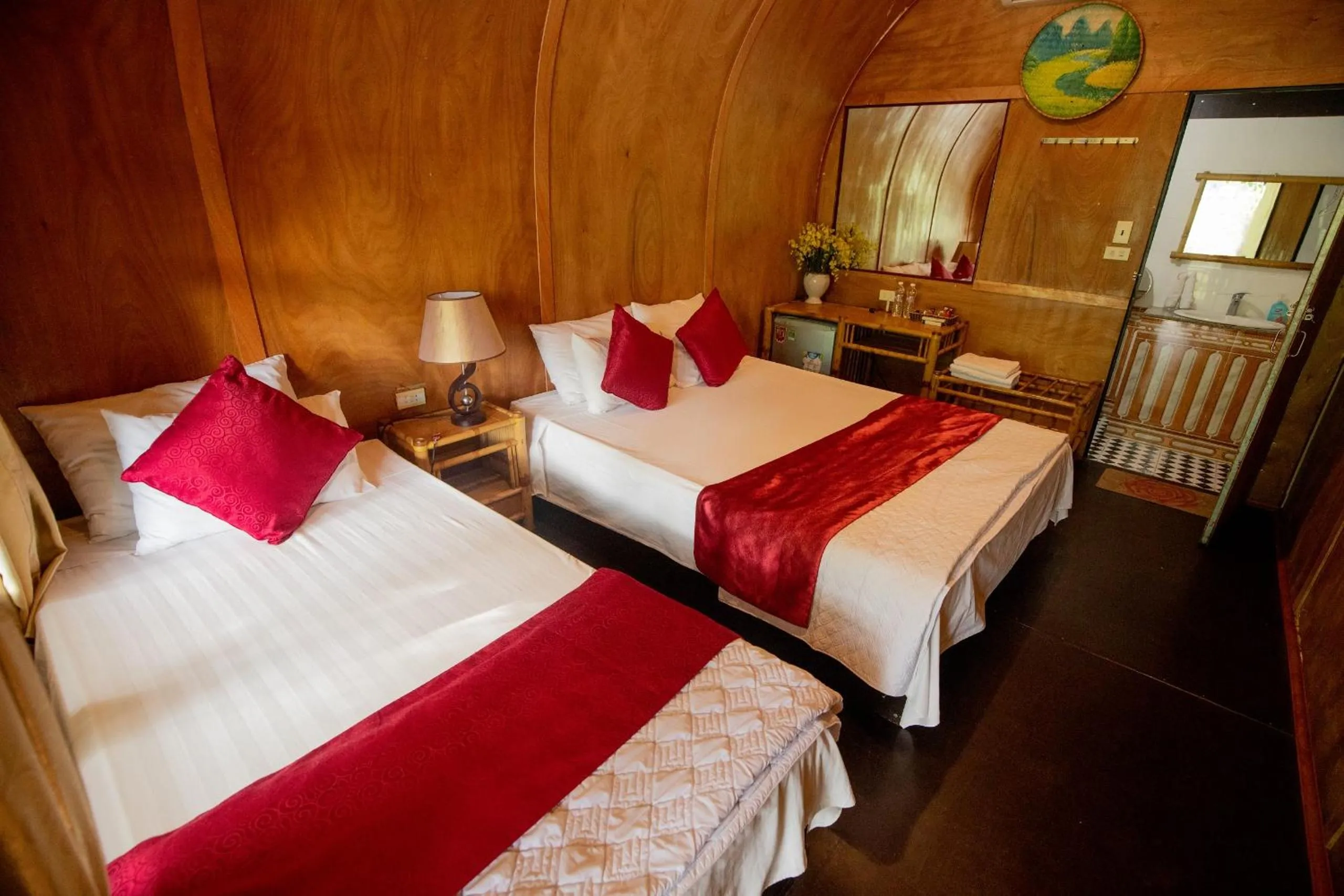 Bed in Tam Coc Bungalow