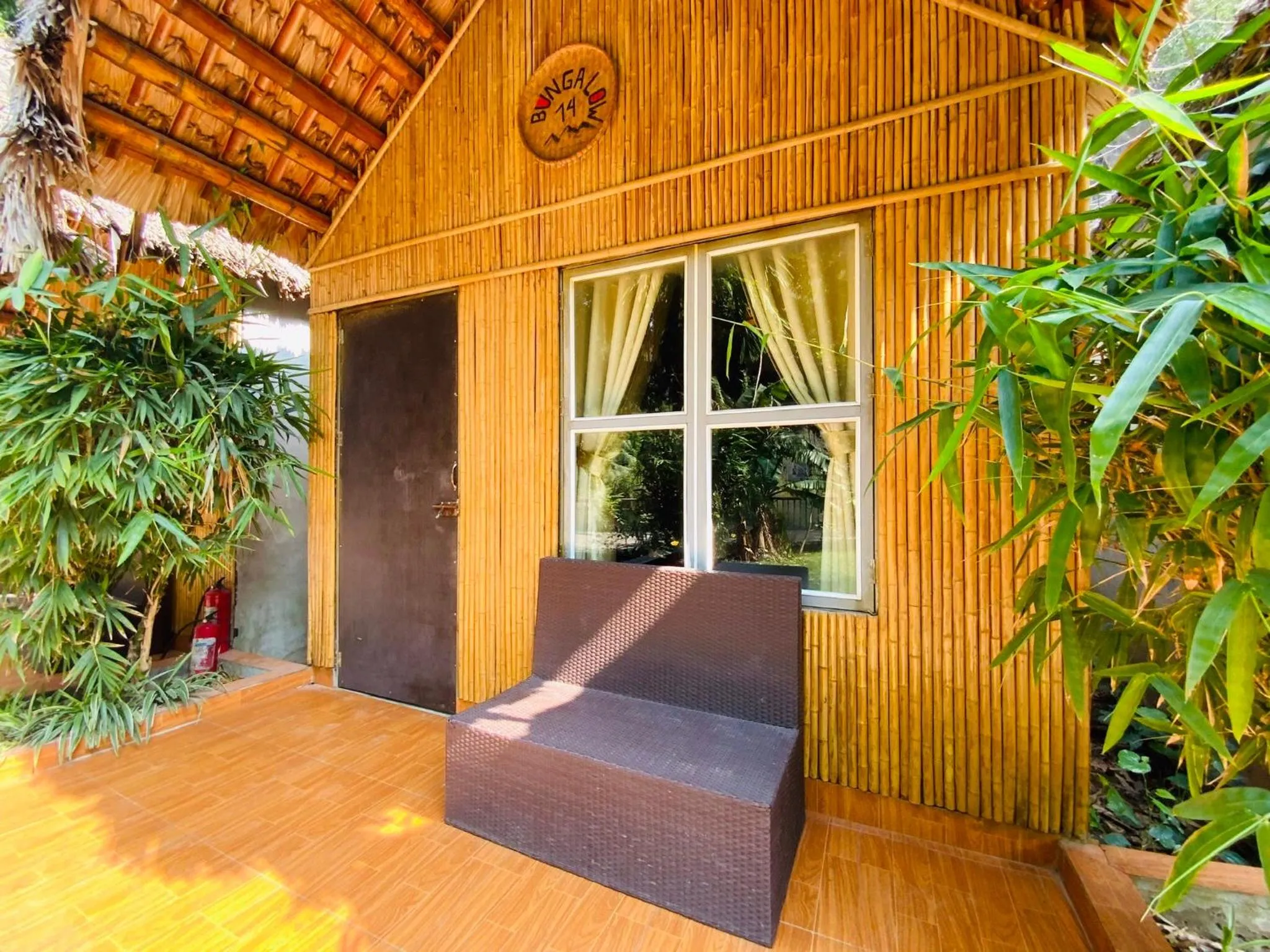 Garden view in Tam Coc Bungalow