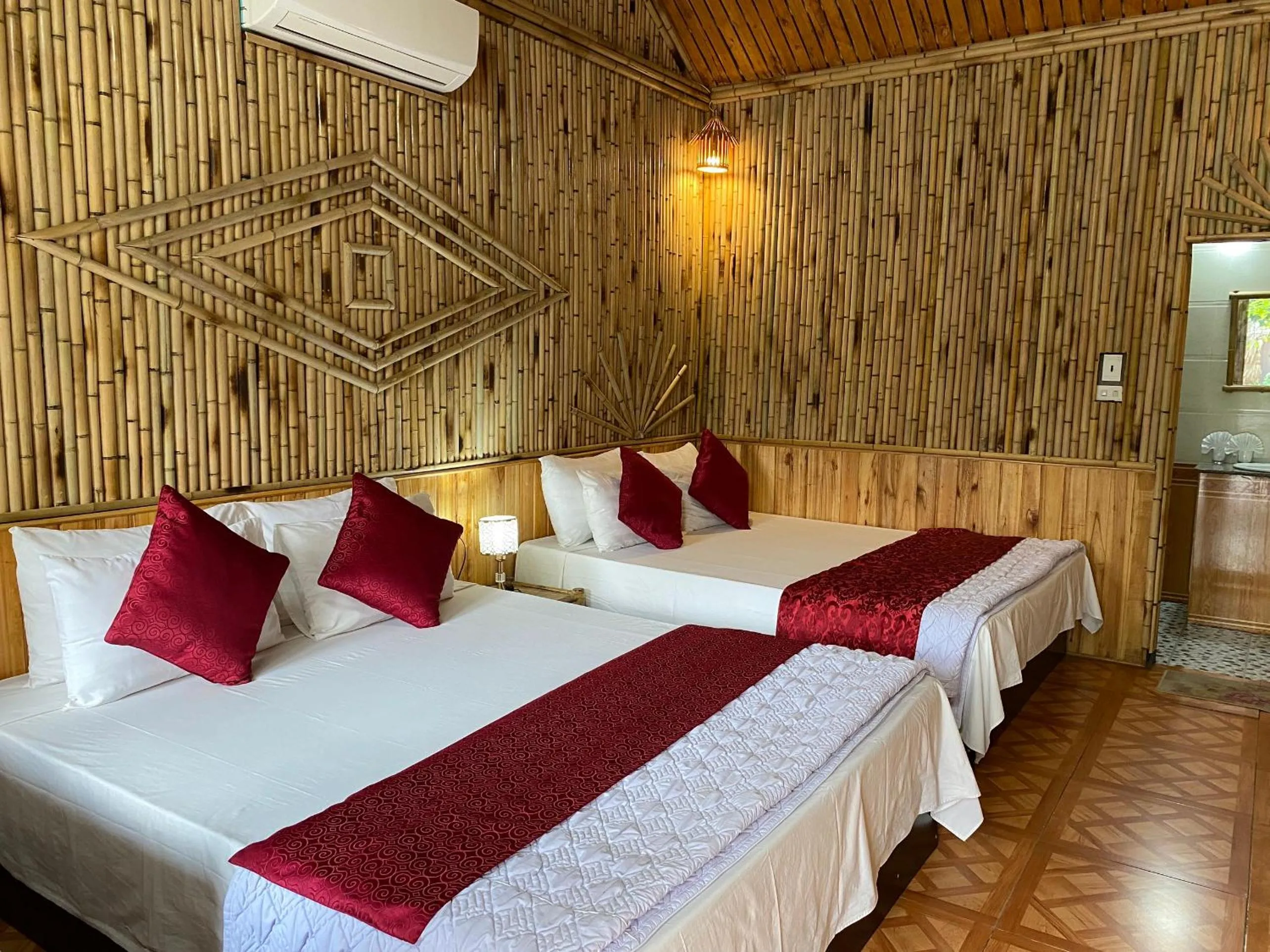 Bed in Tam Coc Bungalow