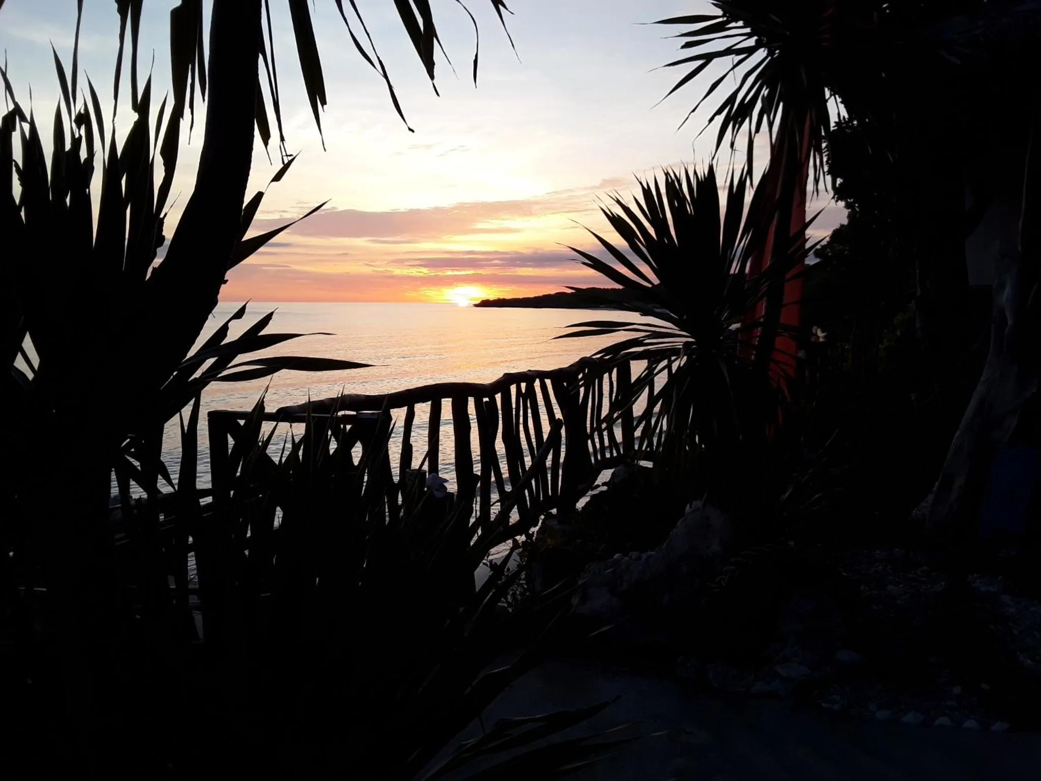 Sunset in Nini's Beach Bungalows