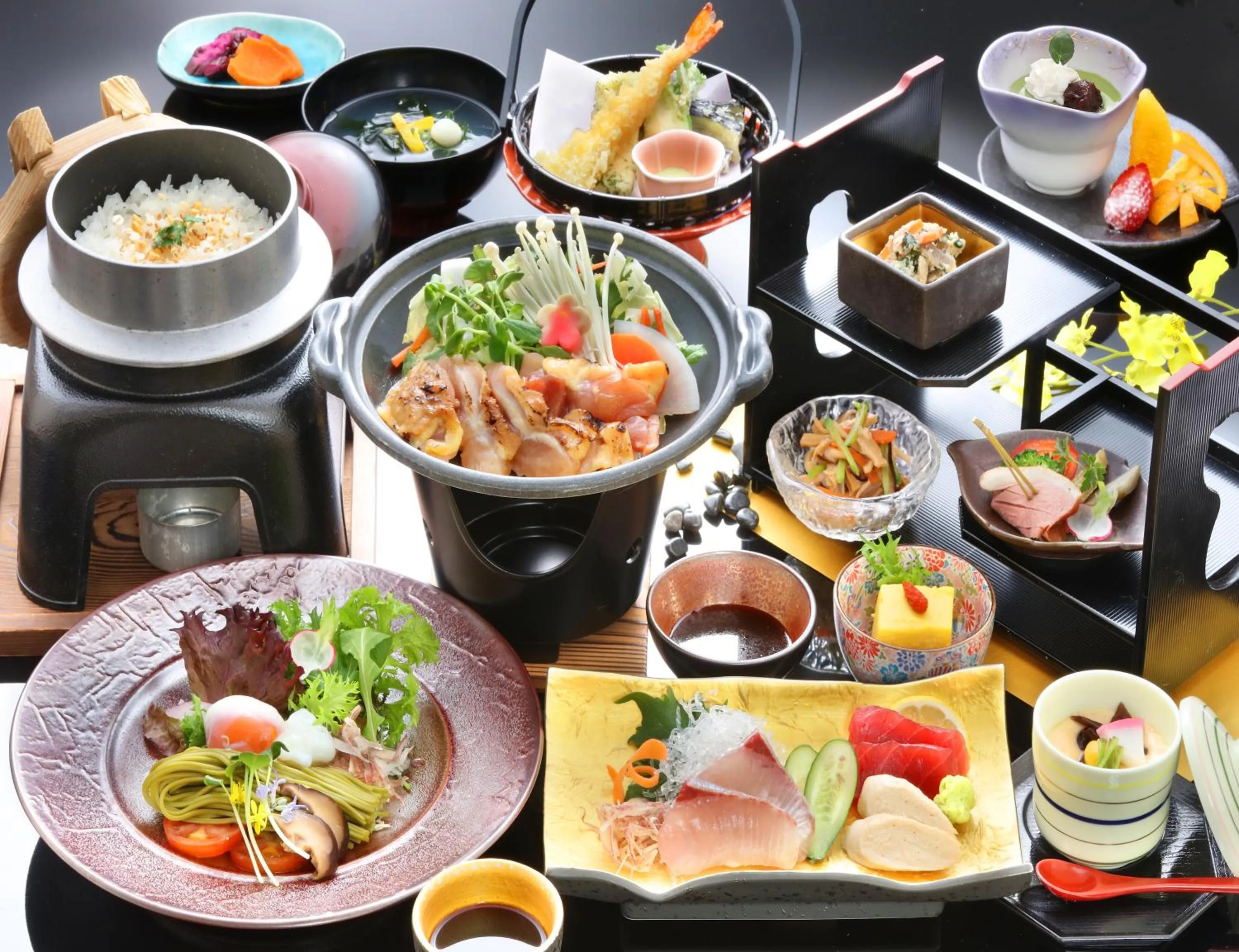 Dinner in Greenpia Yame