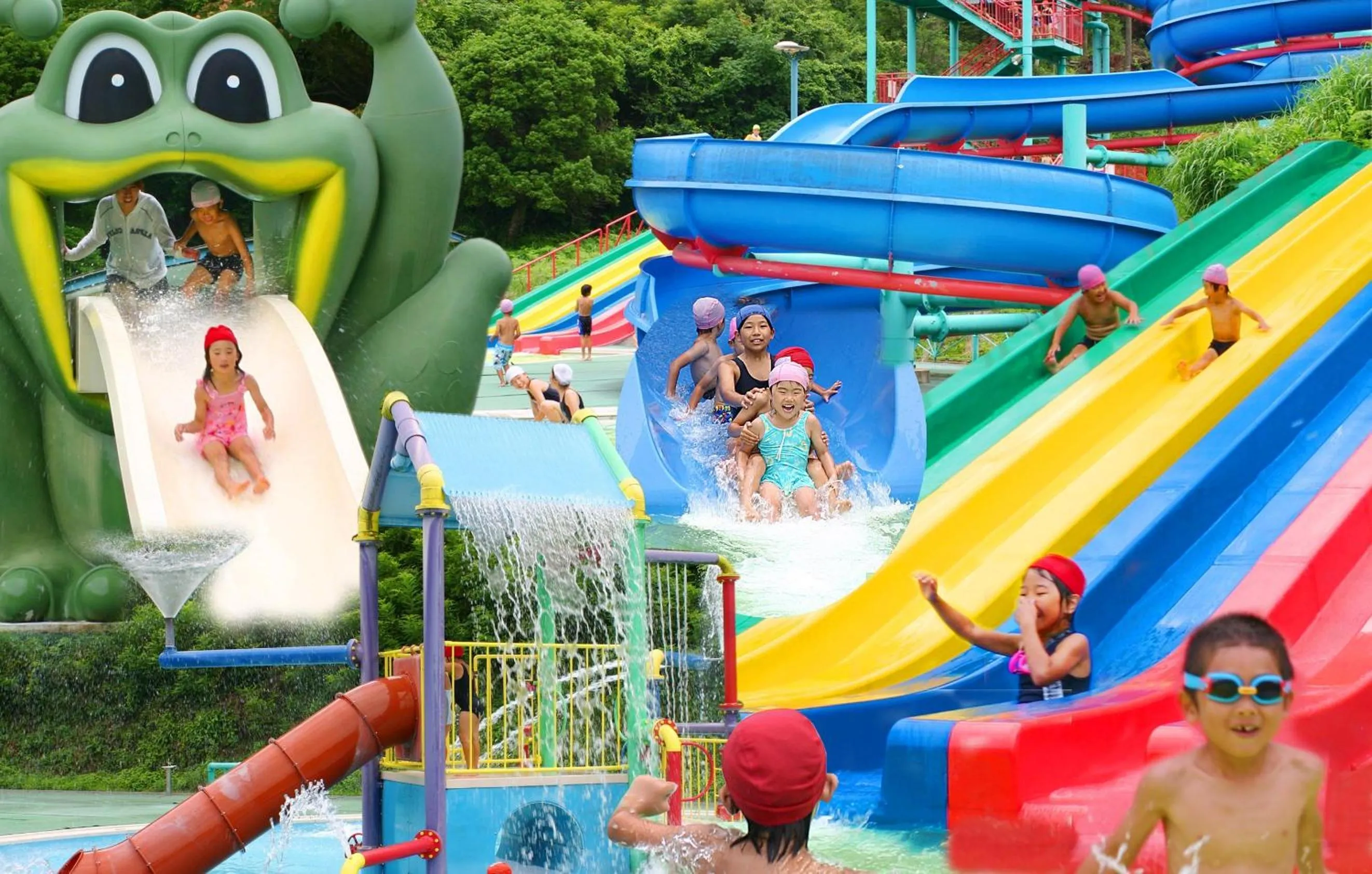 Pool view in Greenpia Yame