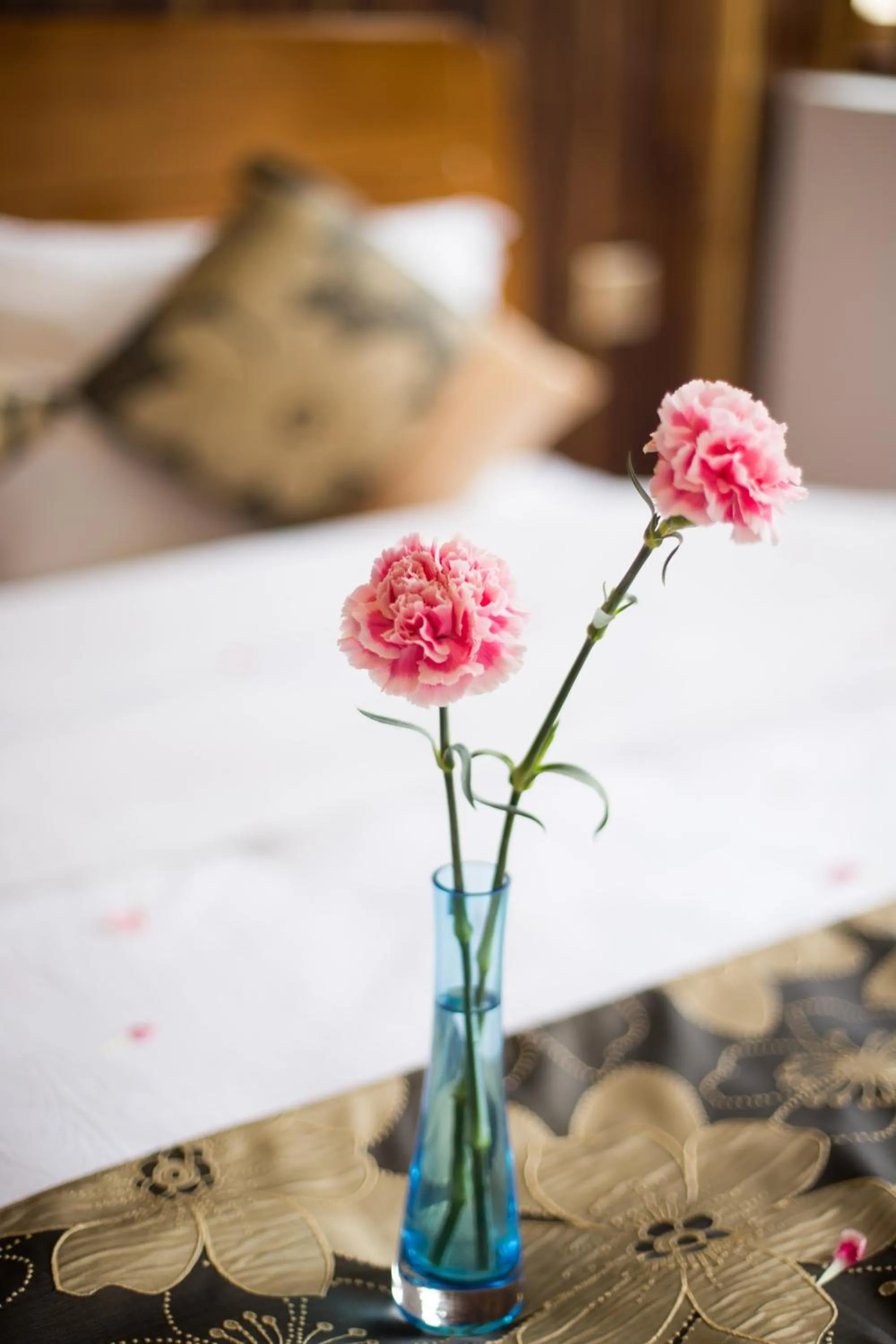 Decorative detail, Bed in Chaozhou Hello Inn