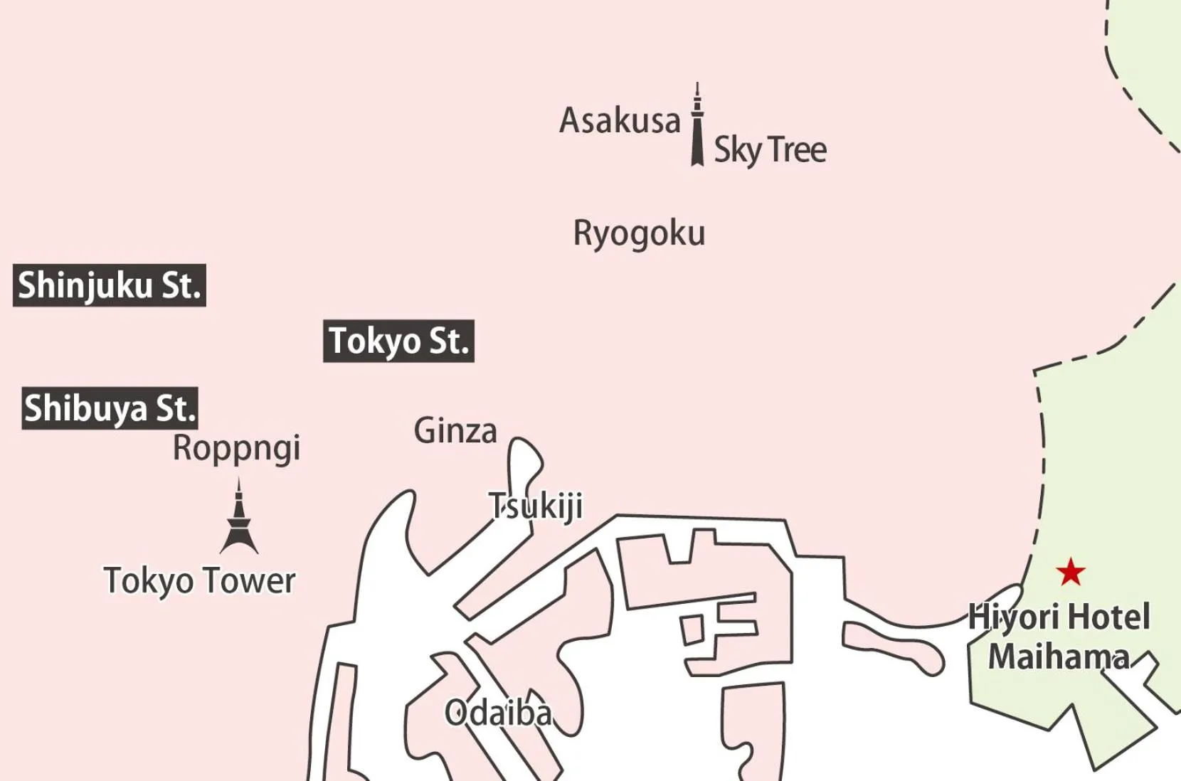 Nearby landmark in Hiyori Hotel Maihama