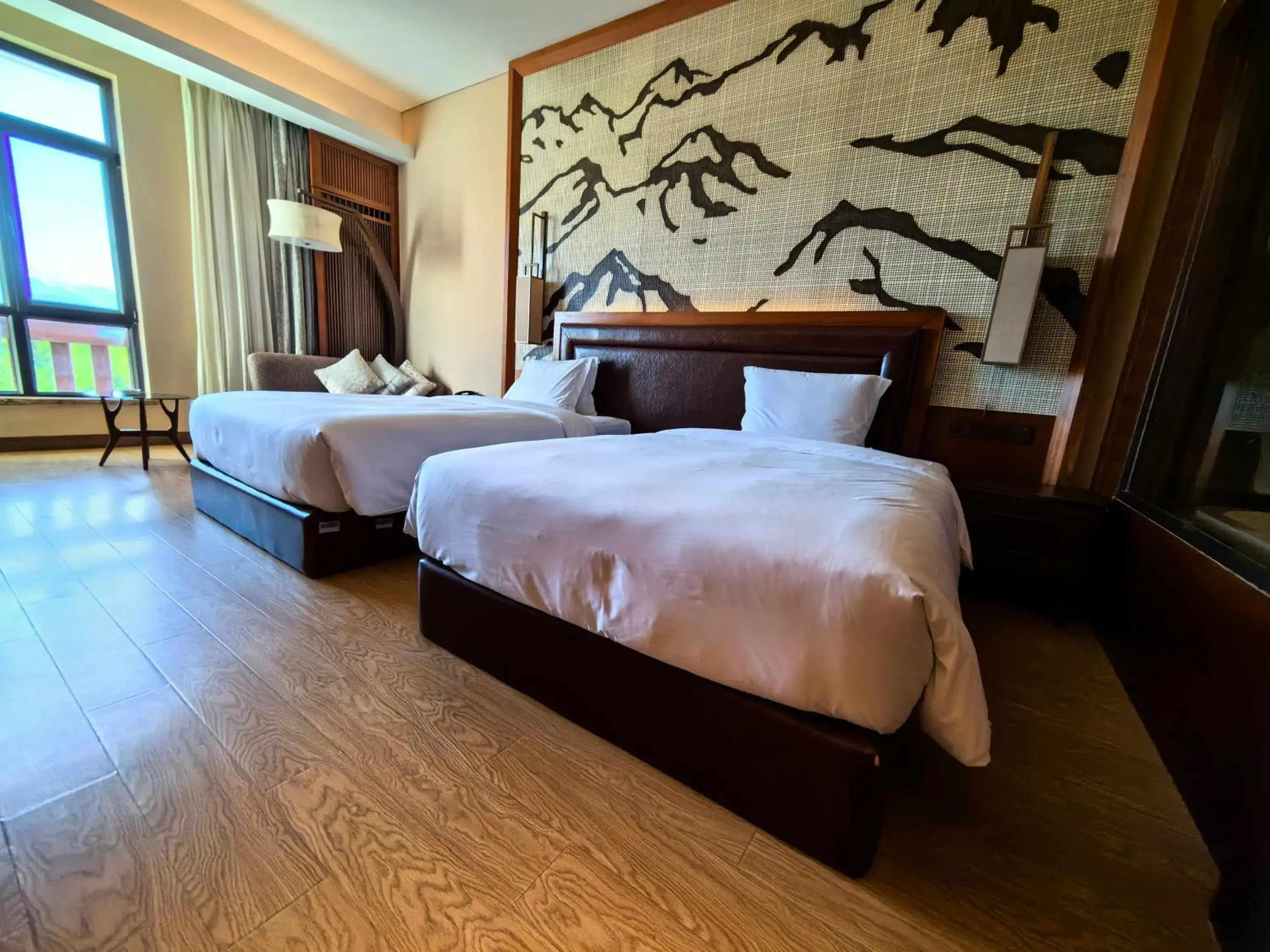 Bed in Crowne Plaza Resort Changbaishan Hot Spring by IHG Bed in Crowne Plaza Resort Changbaishan Hot Spring by IHG