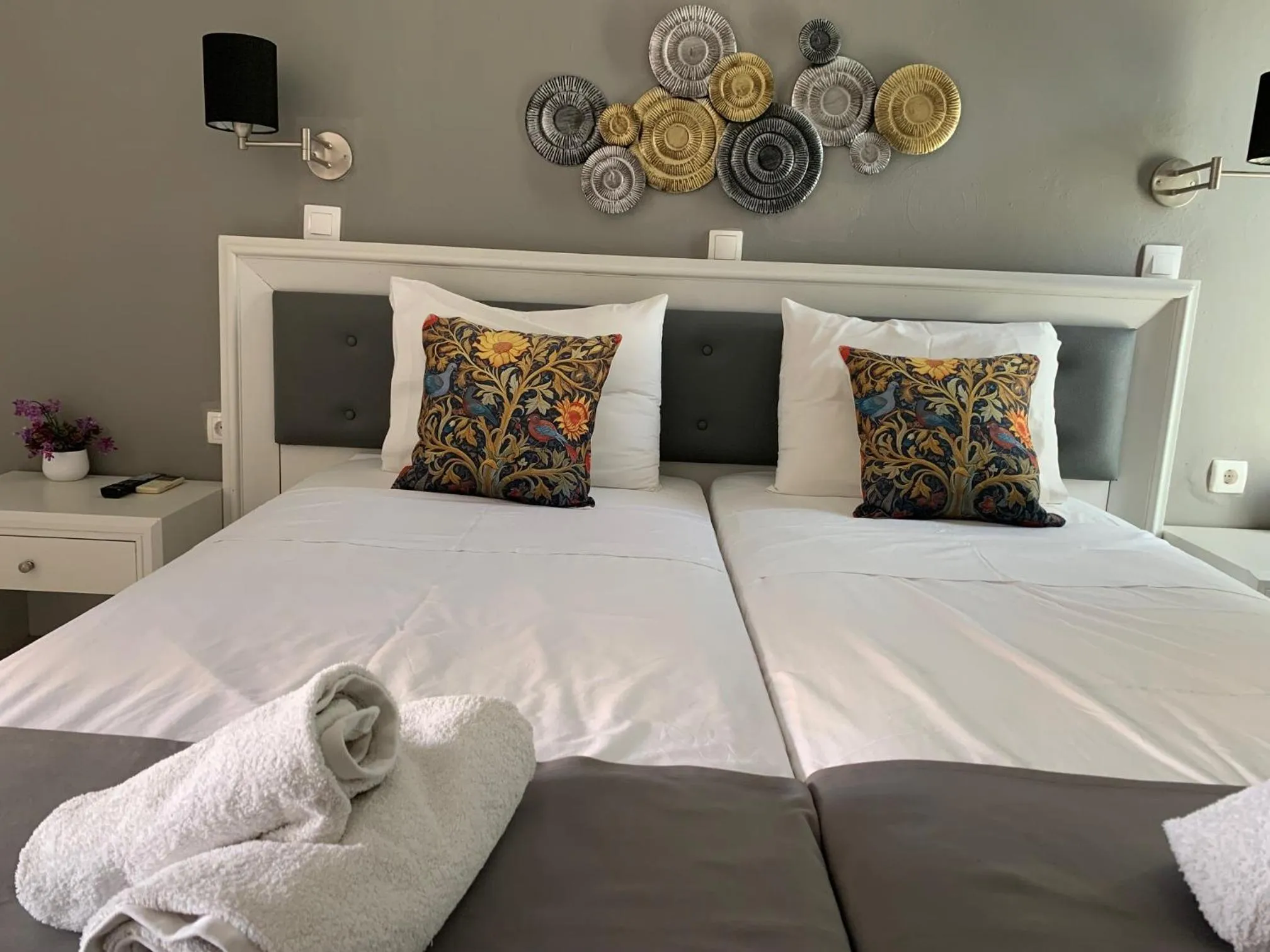 Bed in Alkyonides Boutique Hotel