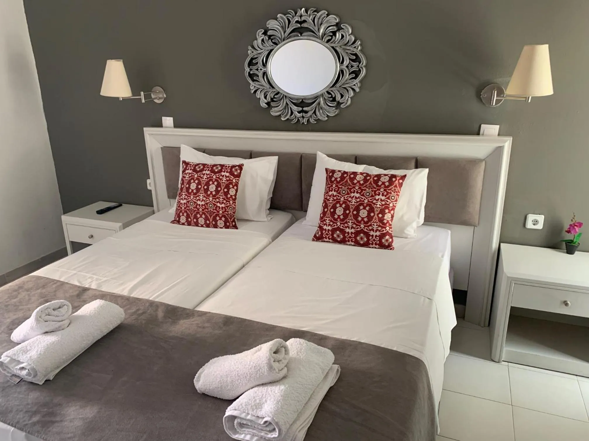 Bed in Alkyonides Boutique Hotel