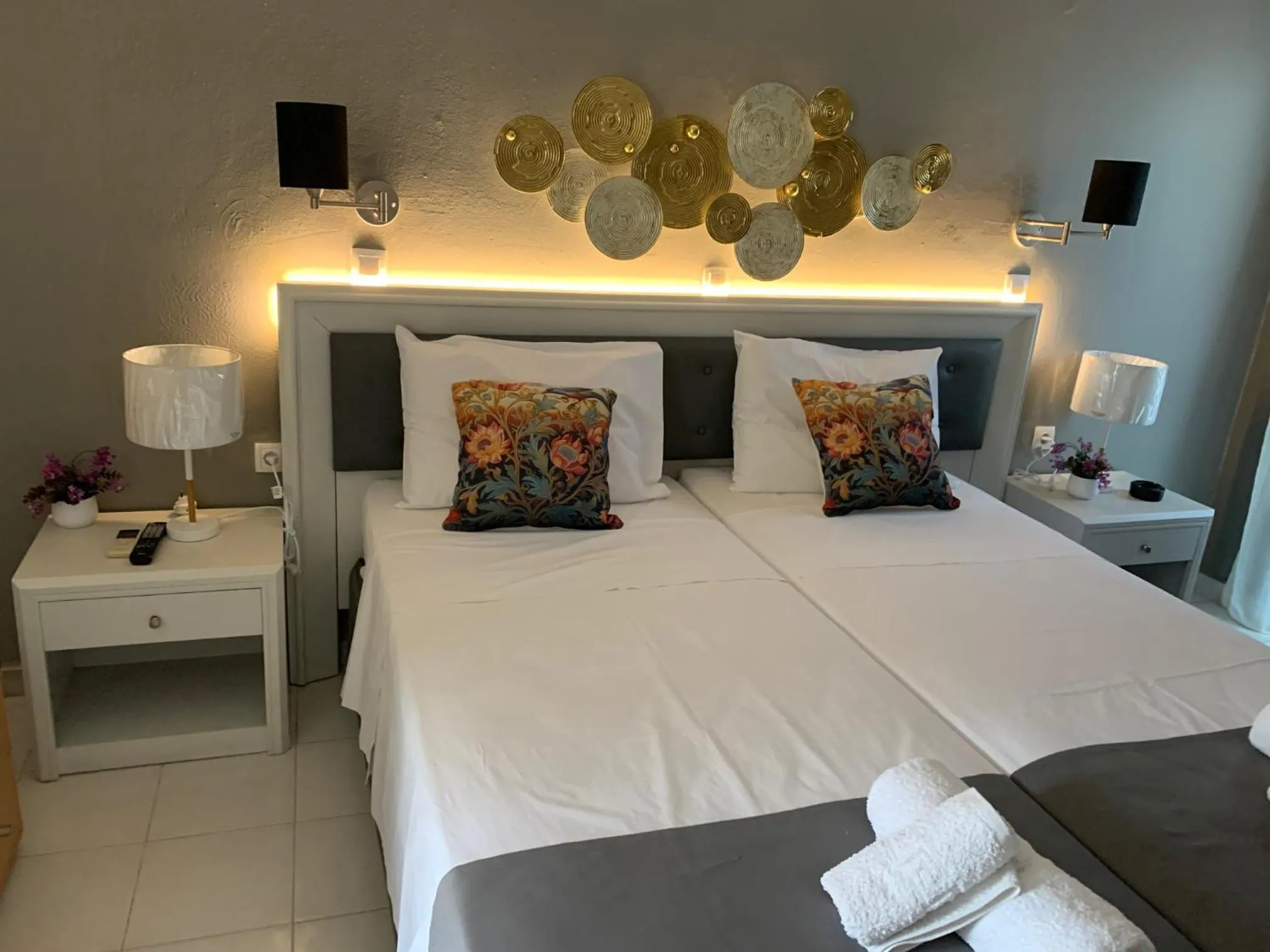 Bed in Alkyonides Boutique Hotel