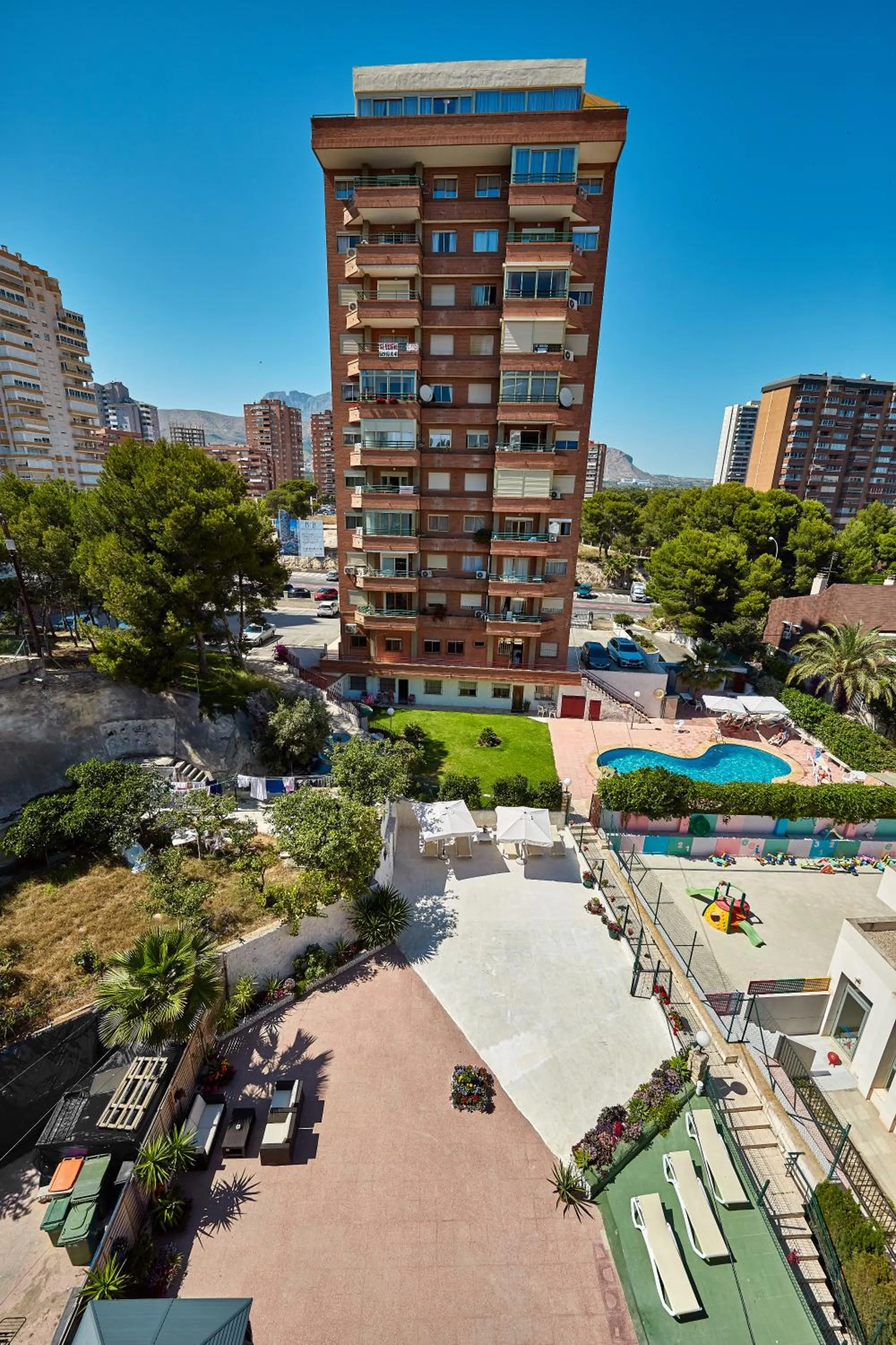 Pool view in Sonrisa Apartments