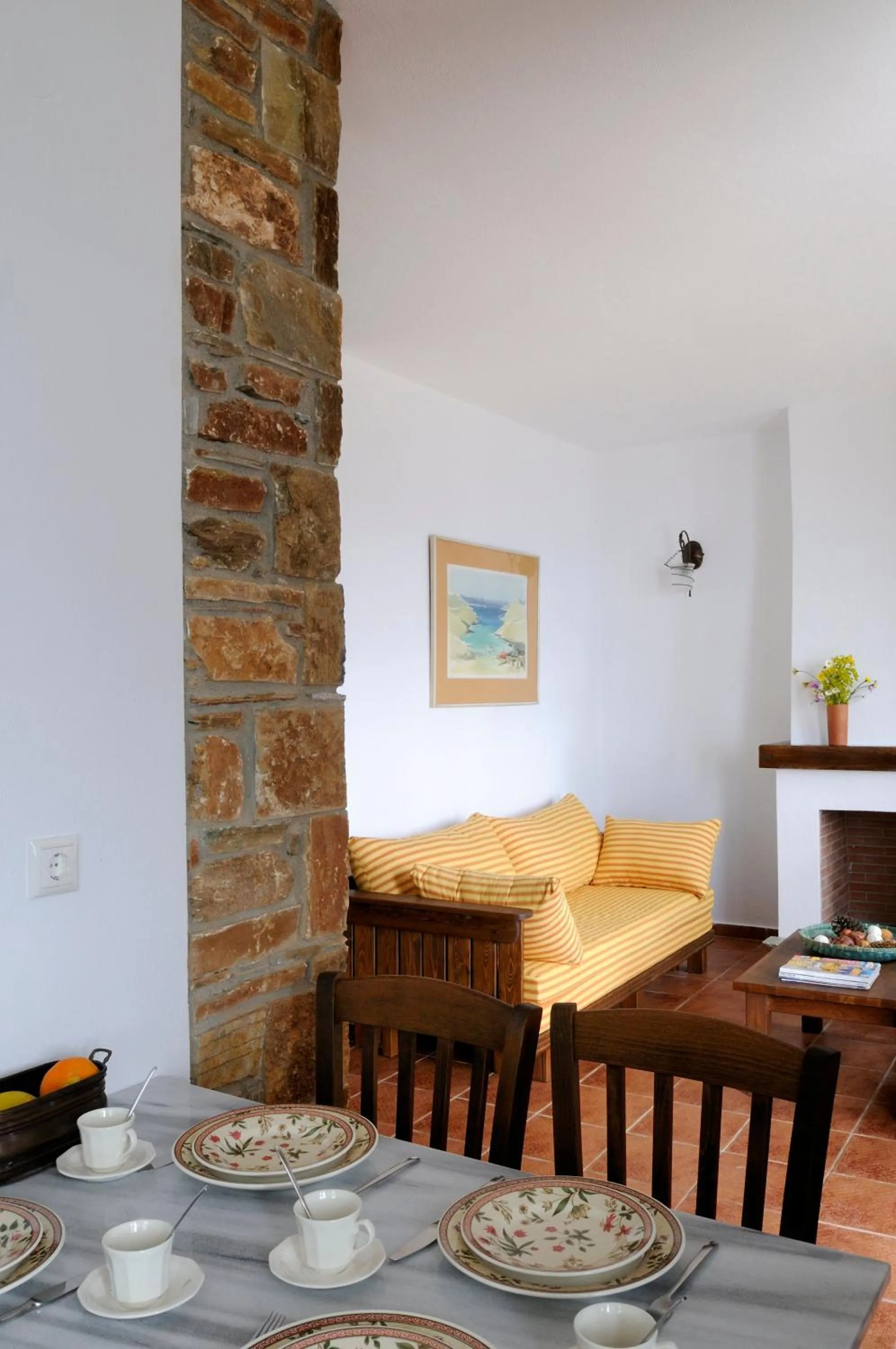 Seating area in Esperos Suites & Villas