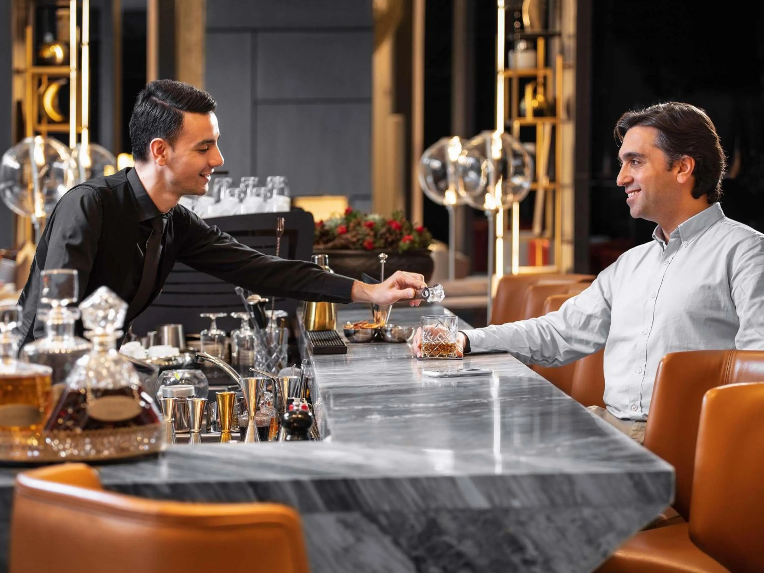 Lounge or bar in Fairmont Quasar Istanbul Hotel