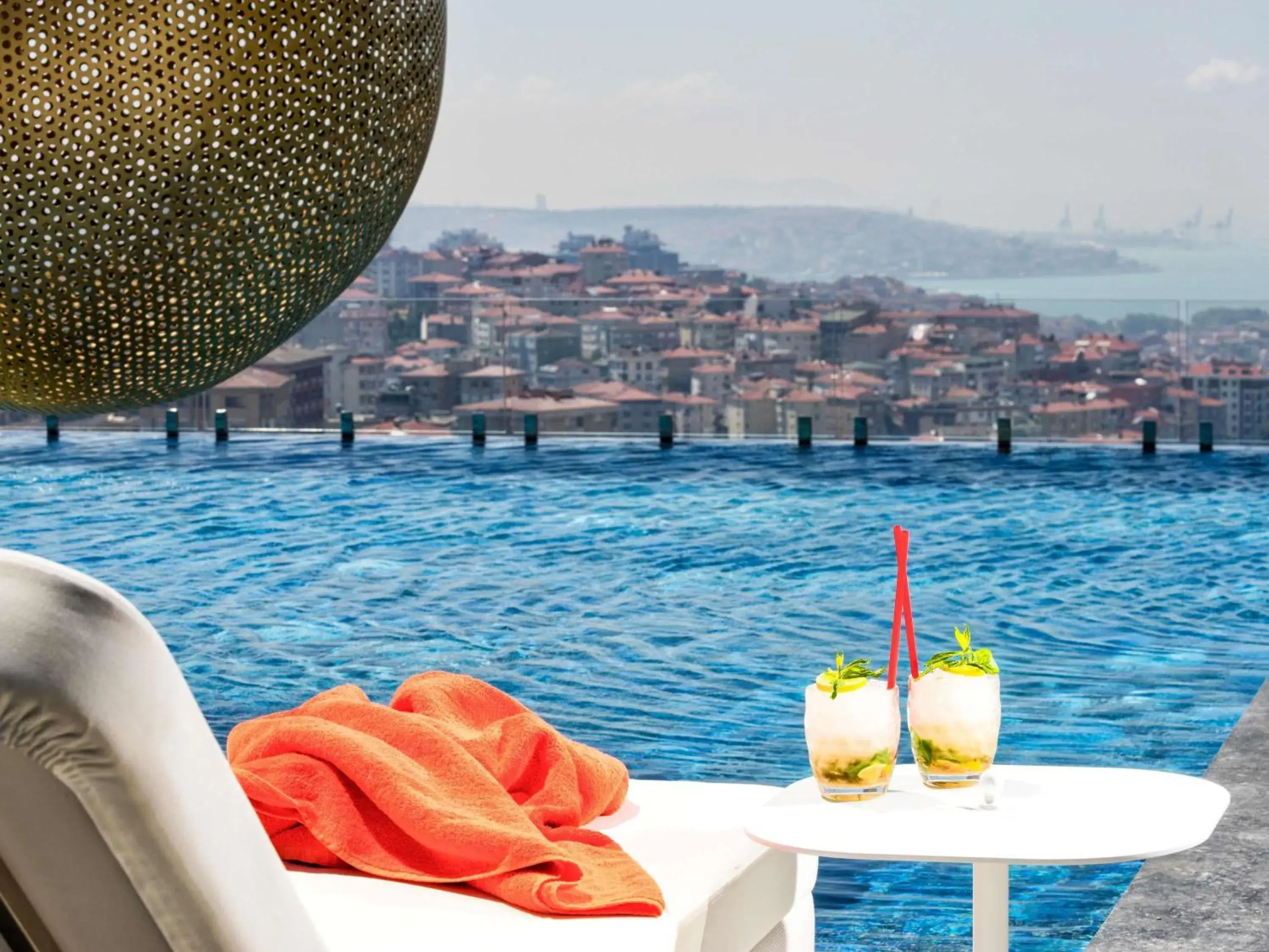 Pool view in Fairmont Quasar Istanbul Hotel Pool view in Fairmont Quasar Istanbul Hotel