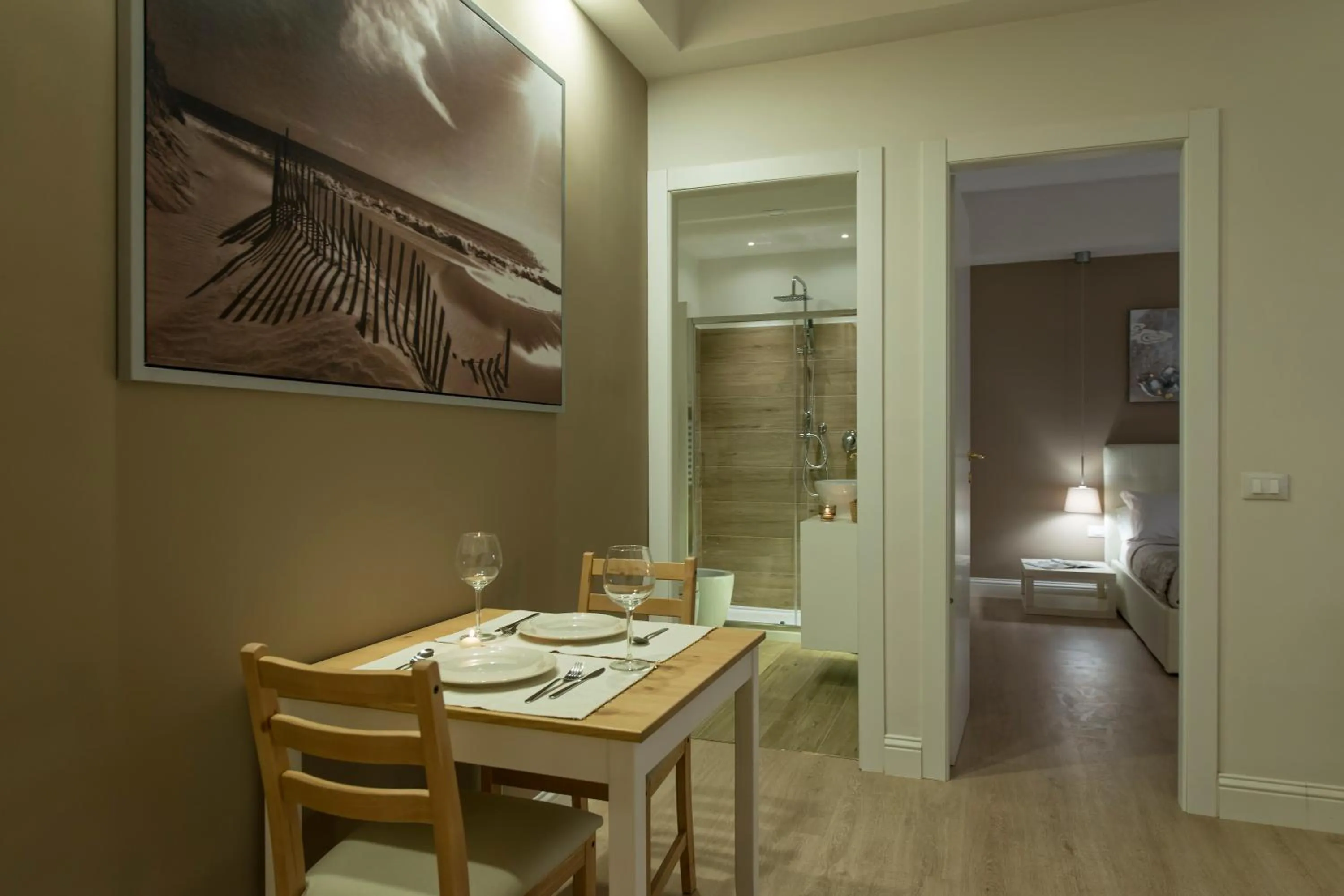 Kitchen or kitchenette in Aruna Suites