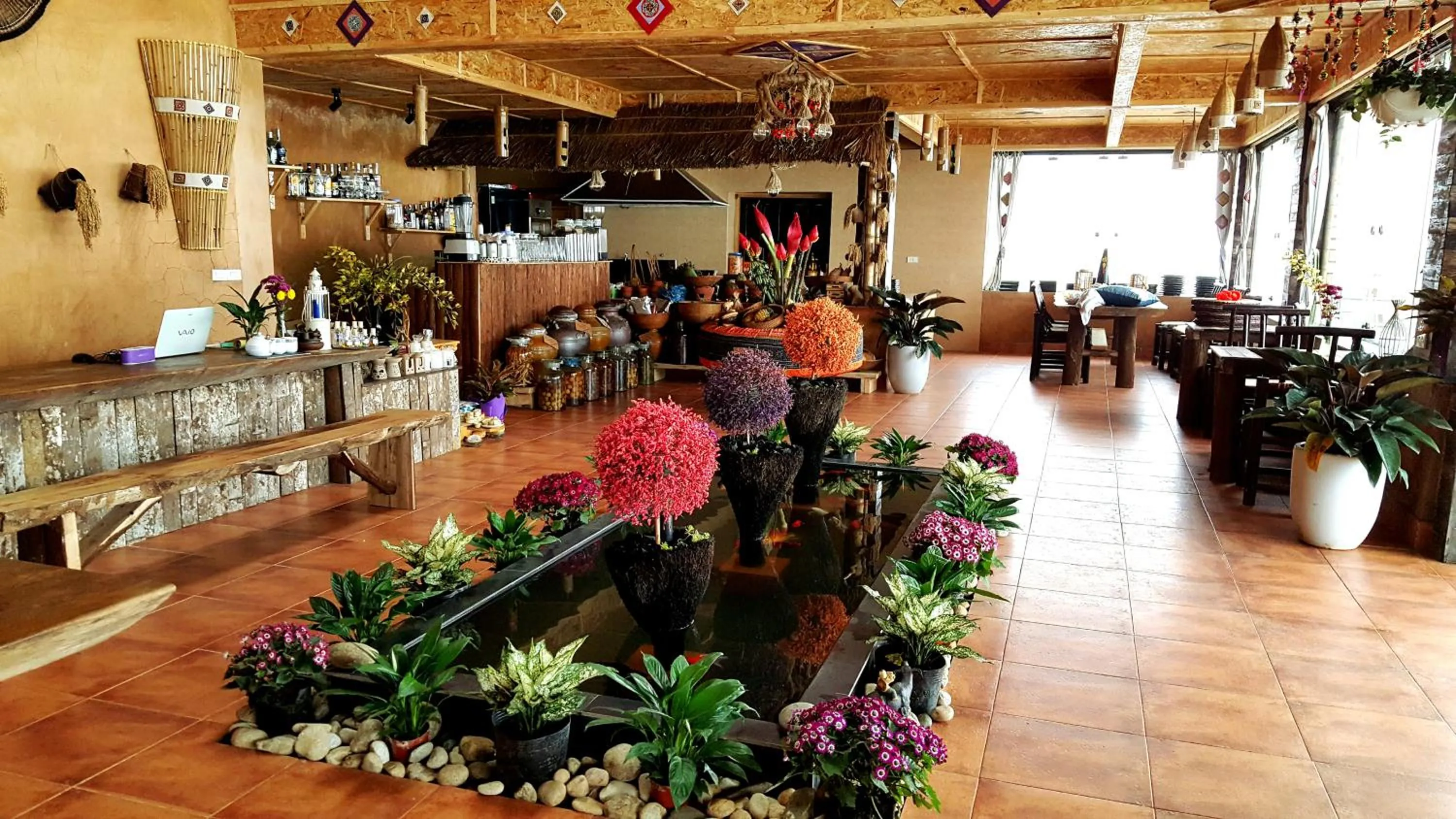 Decorative detail in Sapa Clay House - Mountain Retreat