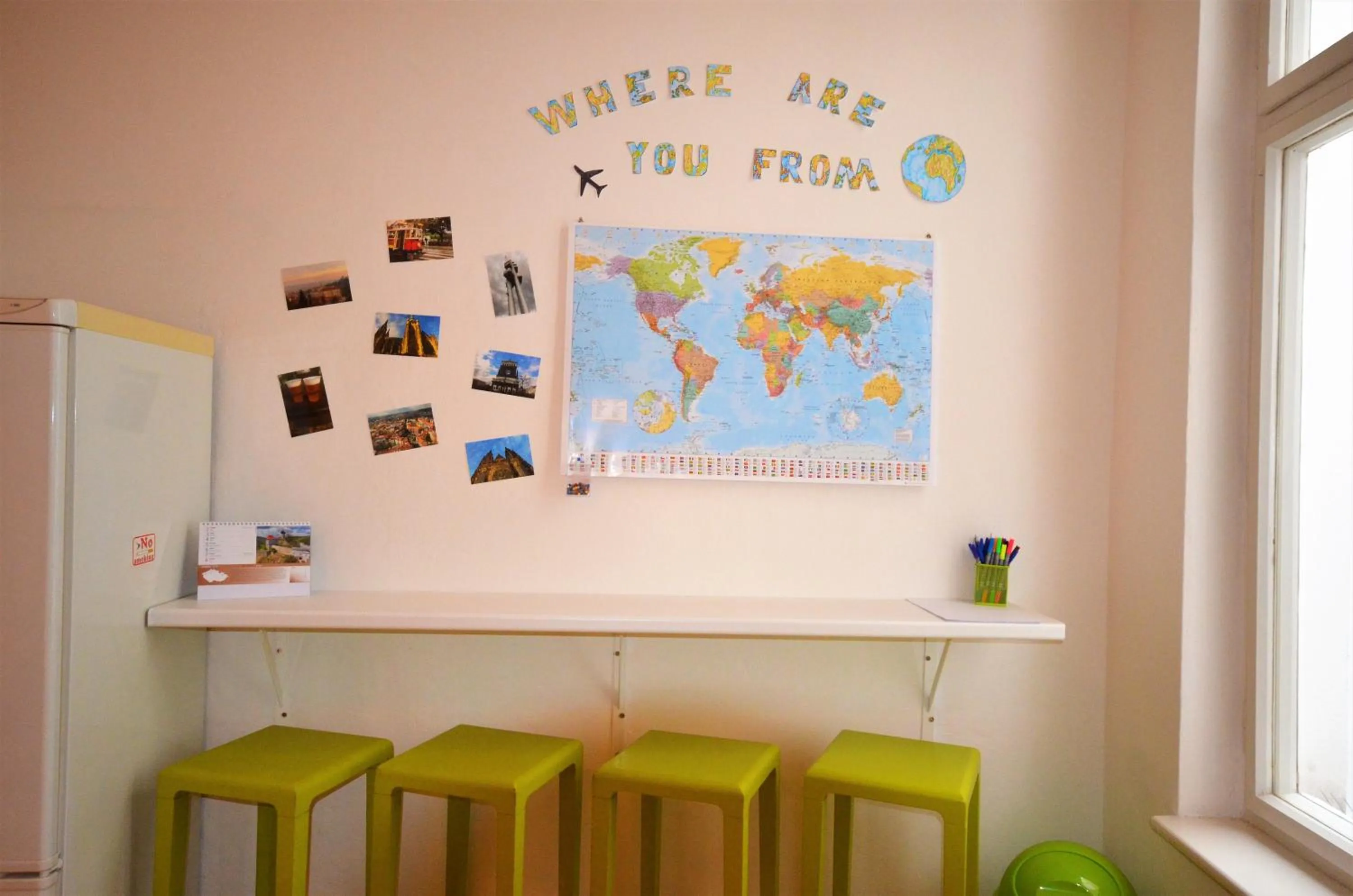 Seating area in Travel&Joy backpackers