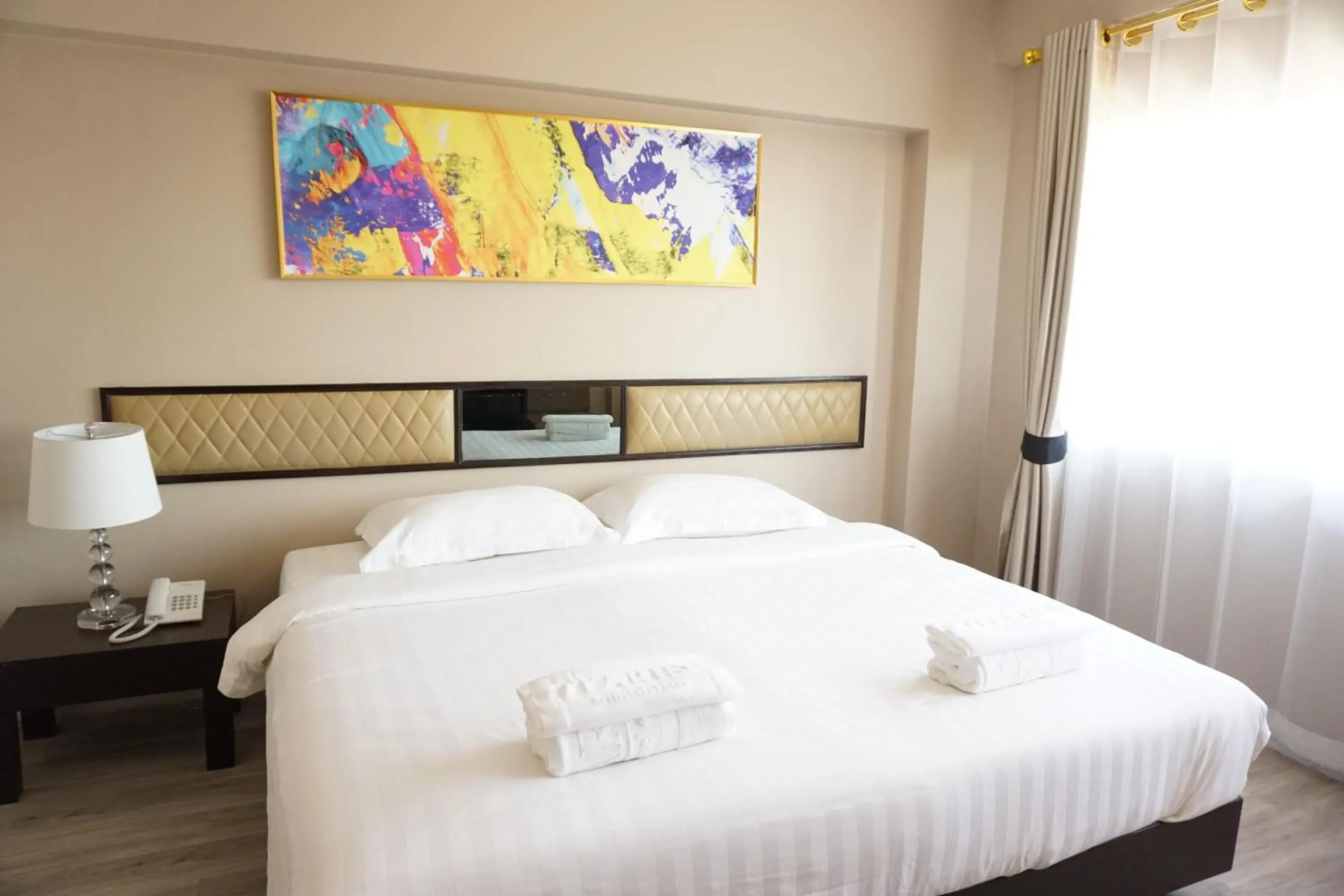 Bed in Taris Art Hotel Phrae Bed in Taris Art Hotel Phrae