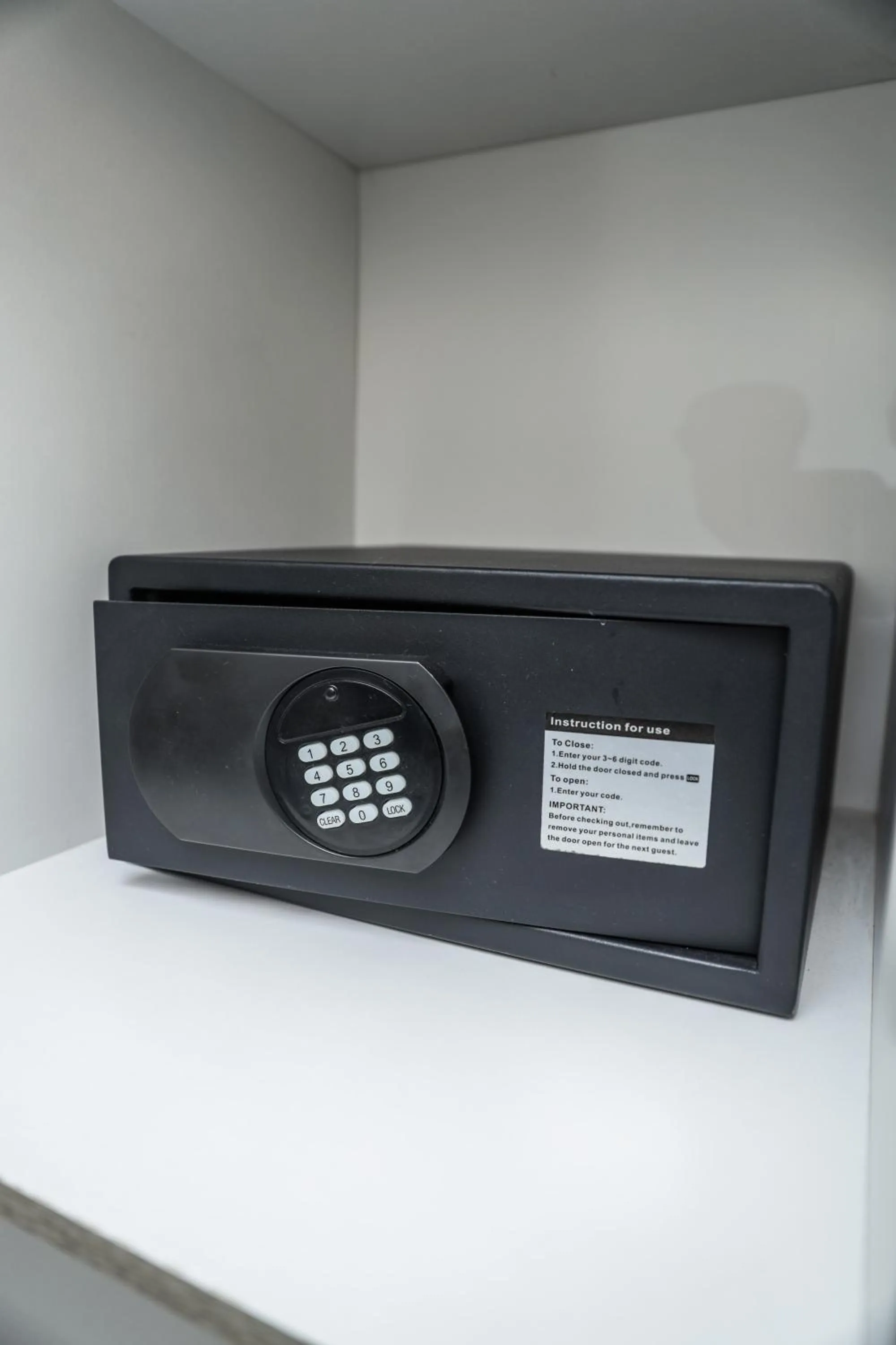 safe in Q's Boutique Stay