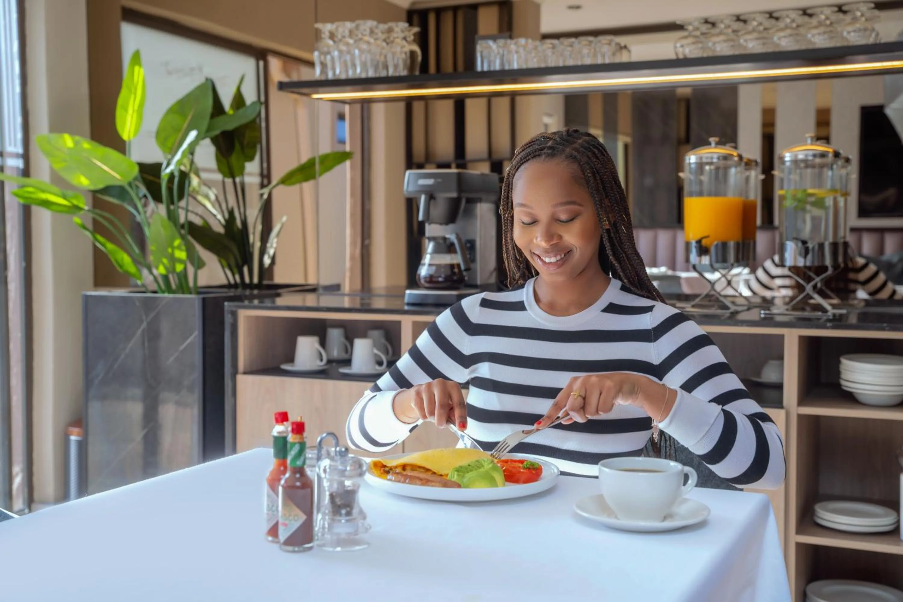 Food in Q's Boutique Stay