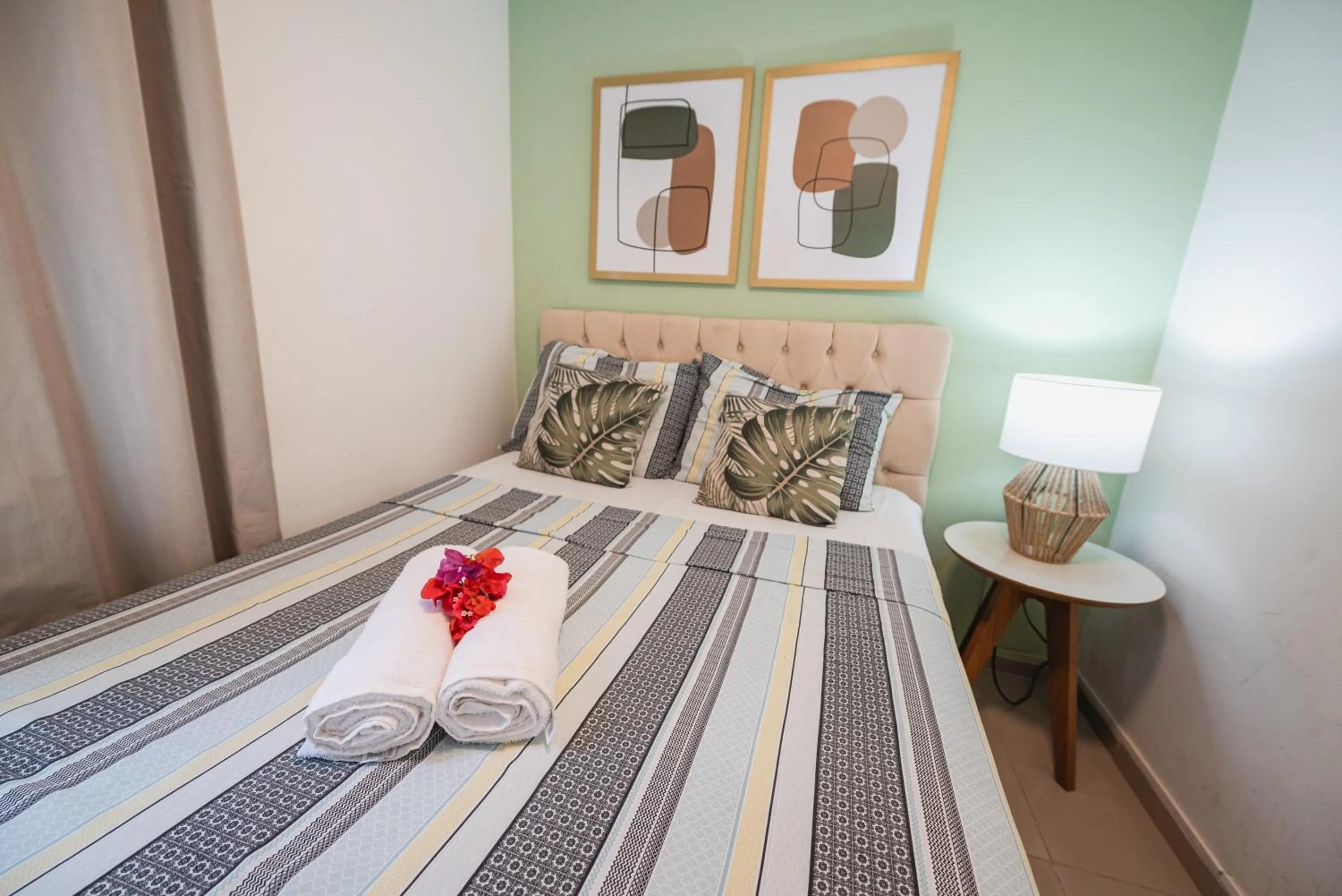 Bed in Apartamentos Natal Ponta Negra Vista Espetacular para o Mar