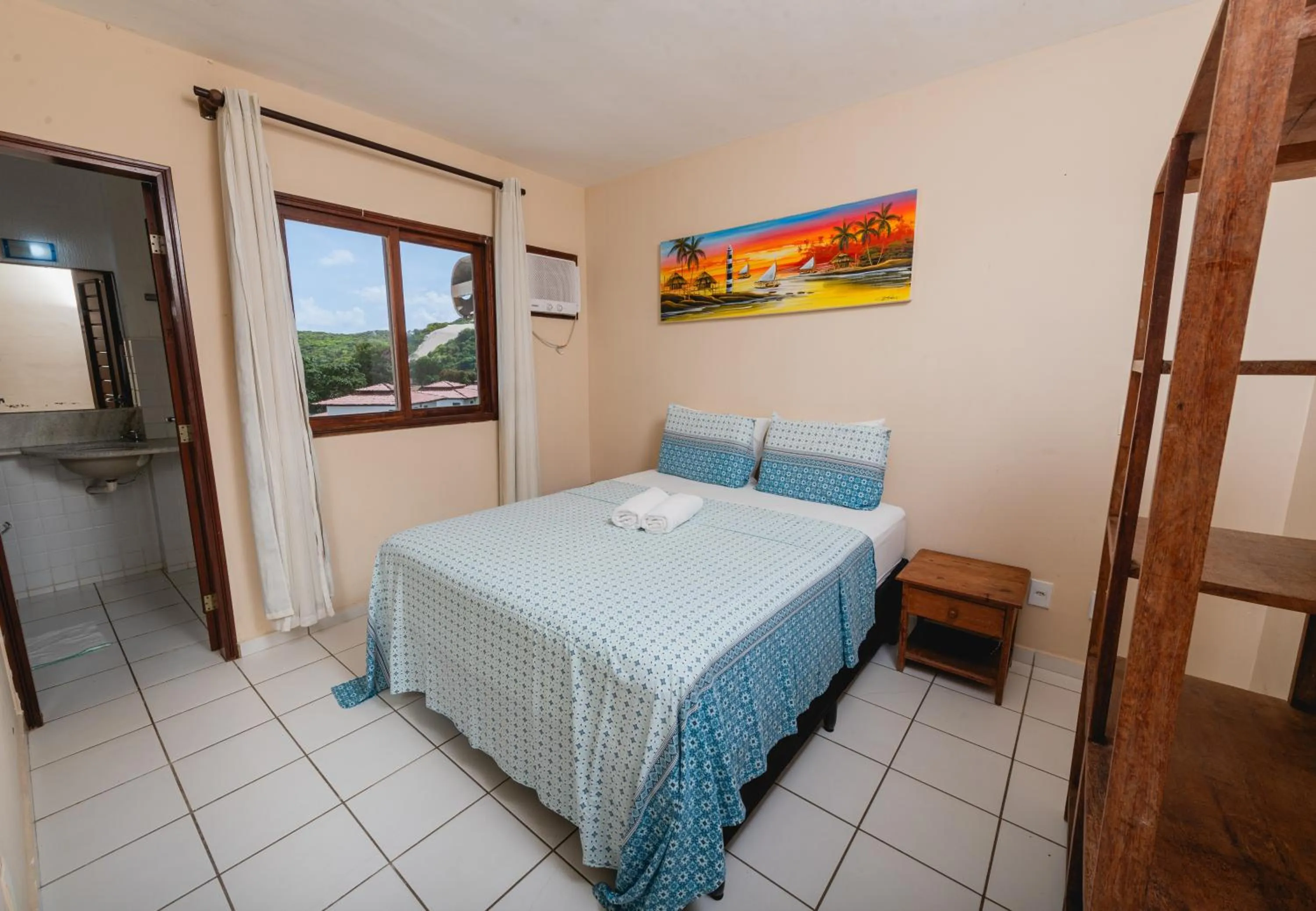 Bed in Apartamentos Natal Ponta Negra Vista Espetacular para o Mar