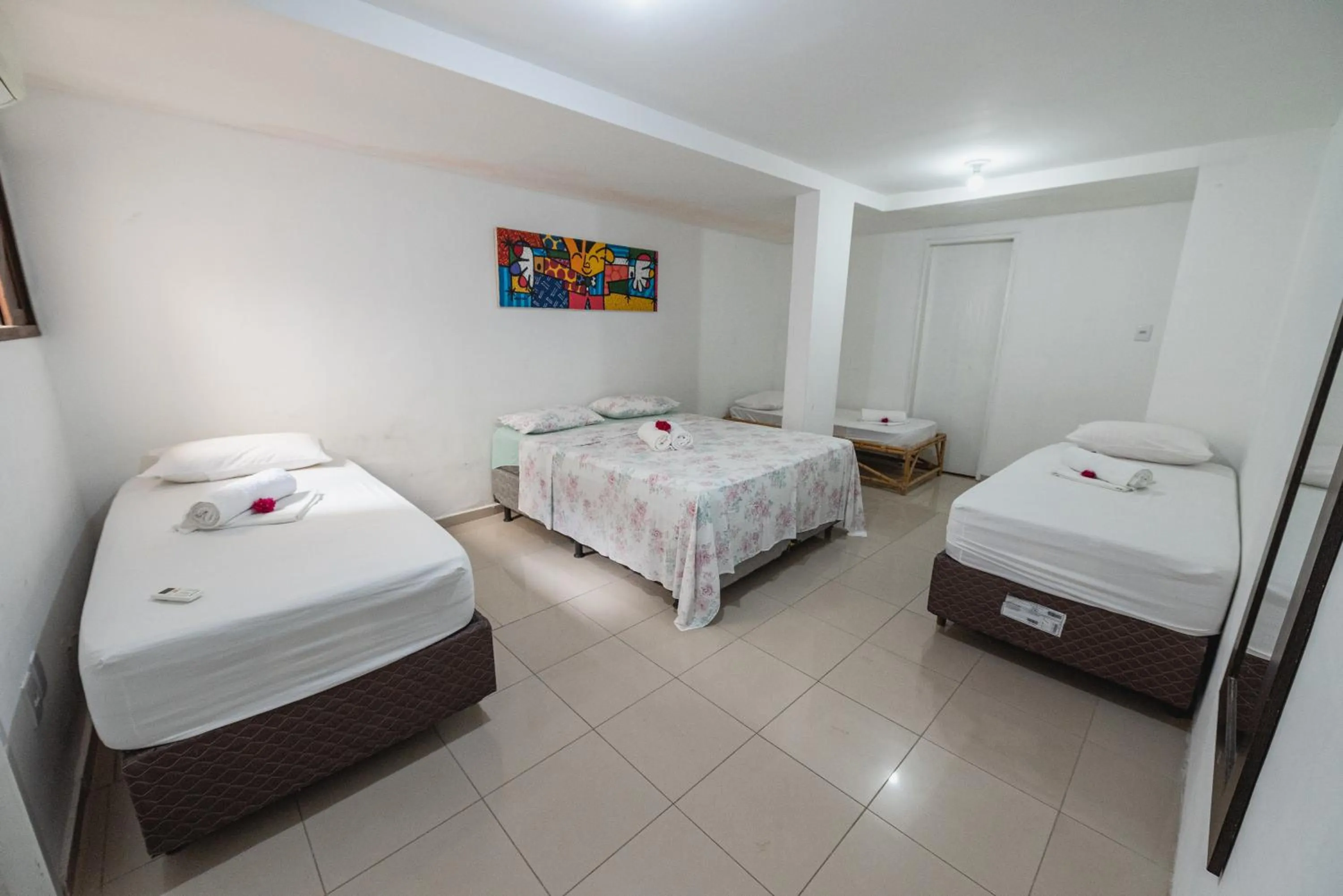 Bed in Apartamentos Natal Ponta Negra Vista Espetacular para o Mar