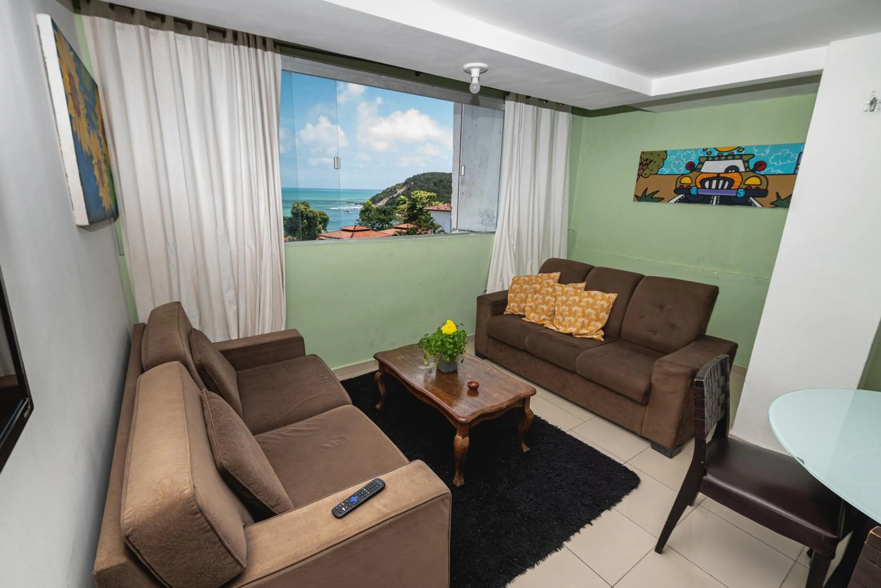 Living room in Apartamentos Natal Ponta Negra Vista Espetacular para o Mar