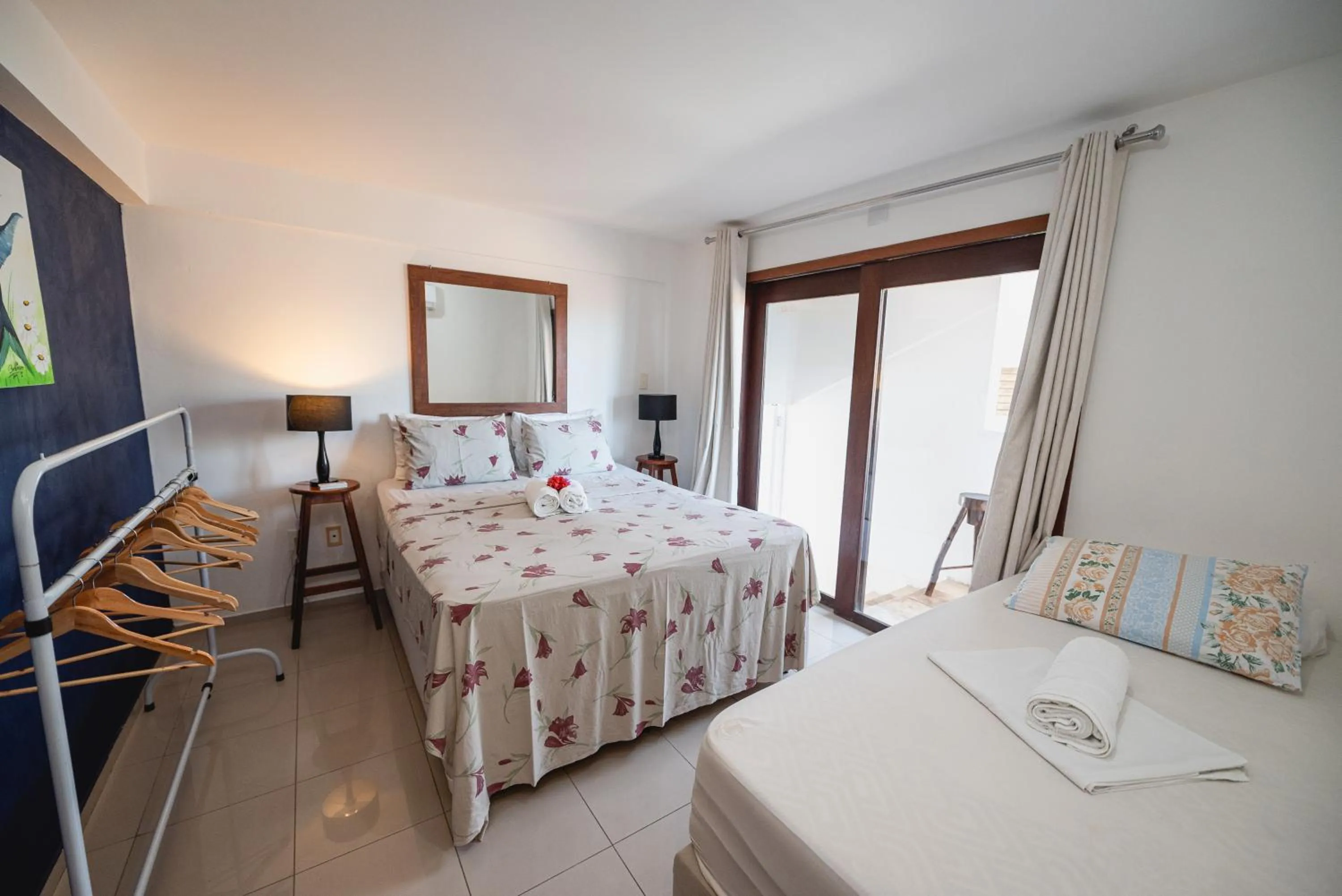 Bed in Apartamentos Natal Ponta Negra Vista Espetacular para o Mar