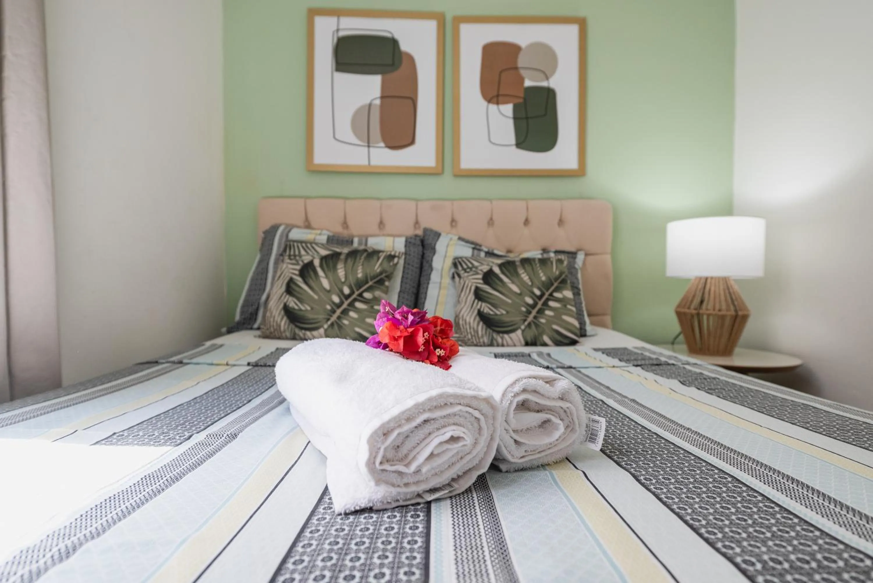 Bed in Apartamentos Natal Ponta Negra Vista Espetacular para o Mar