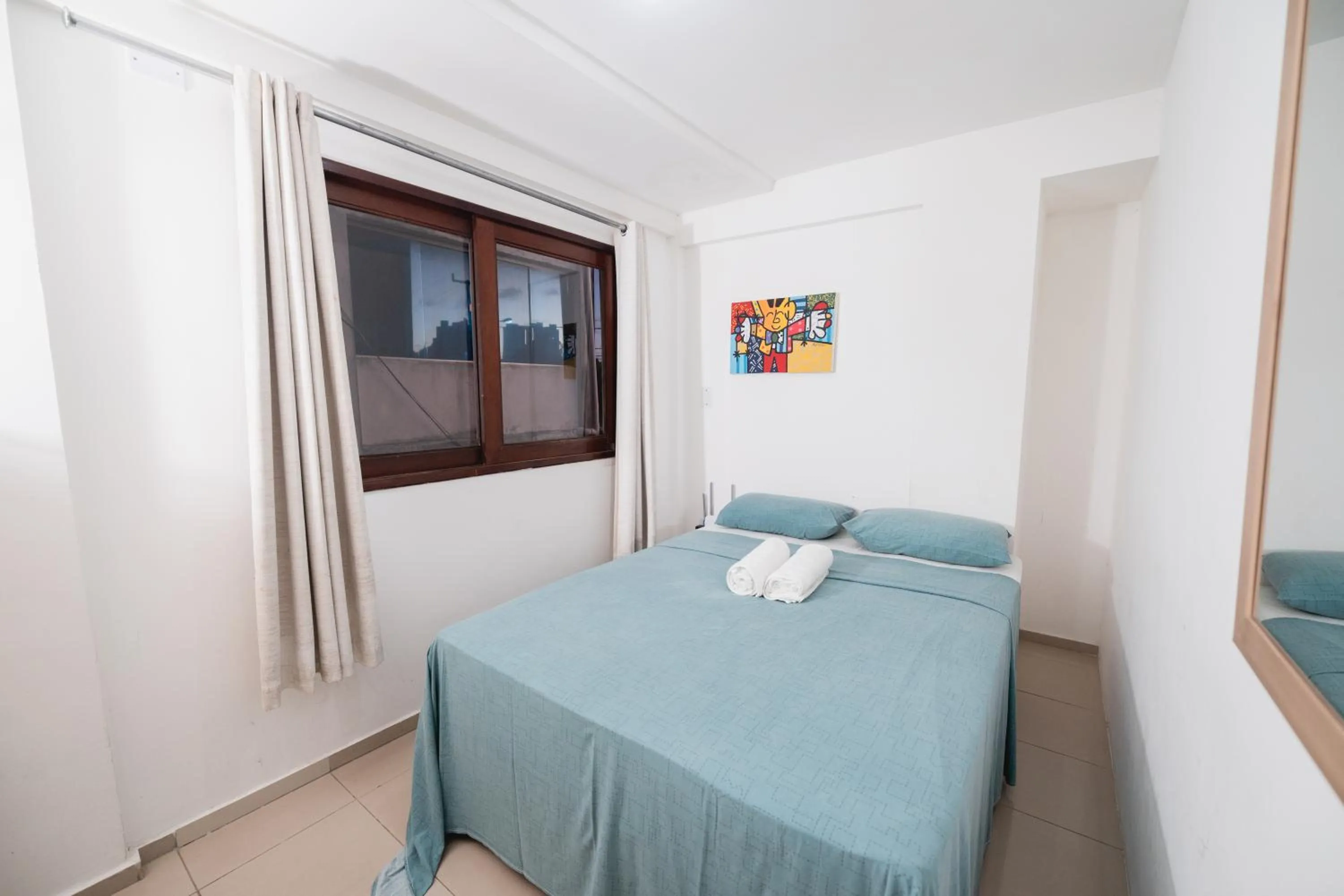 Bed in Apartamentos Natal Ponta Negra Vista Espetacular para o Mar