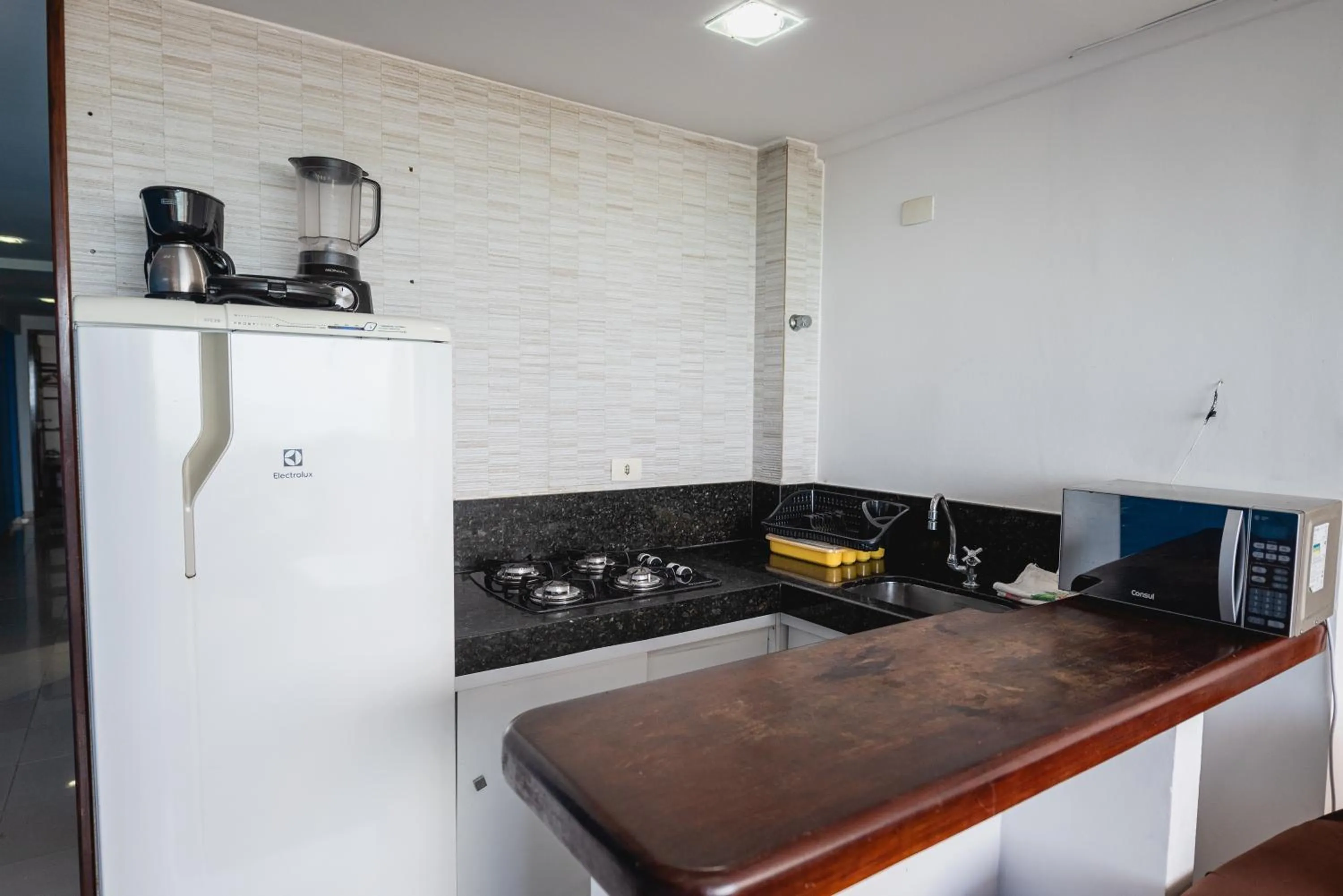 Kitchen or kitchenette in Apartamentos Natal Ponta Negra Vista Espetacular para o Mar