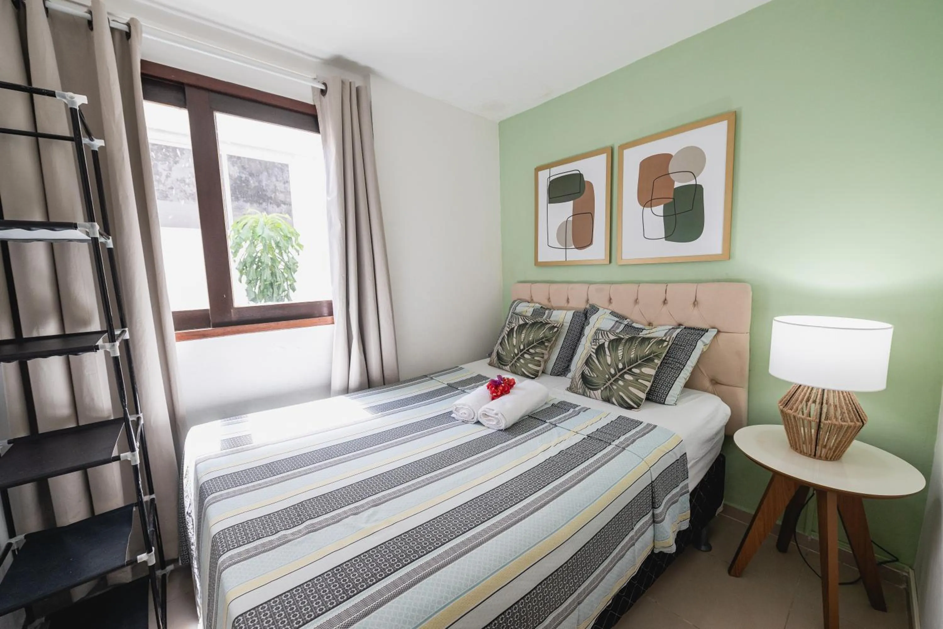 Bed in Apartamentos Natal Ponta Negra Vista Espetacular para o Mar