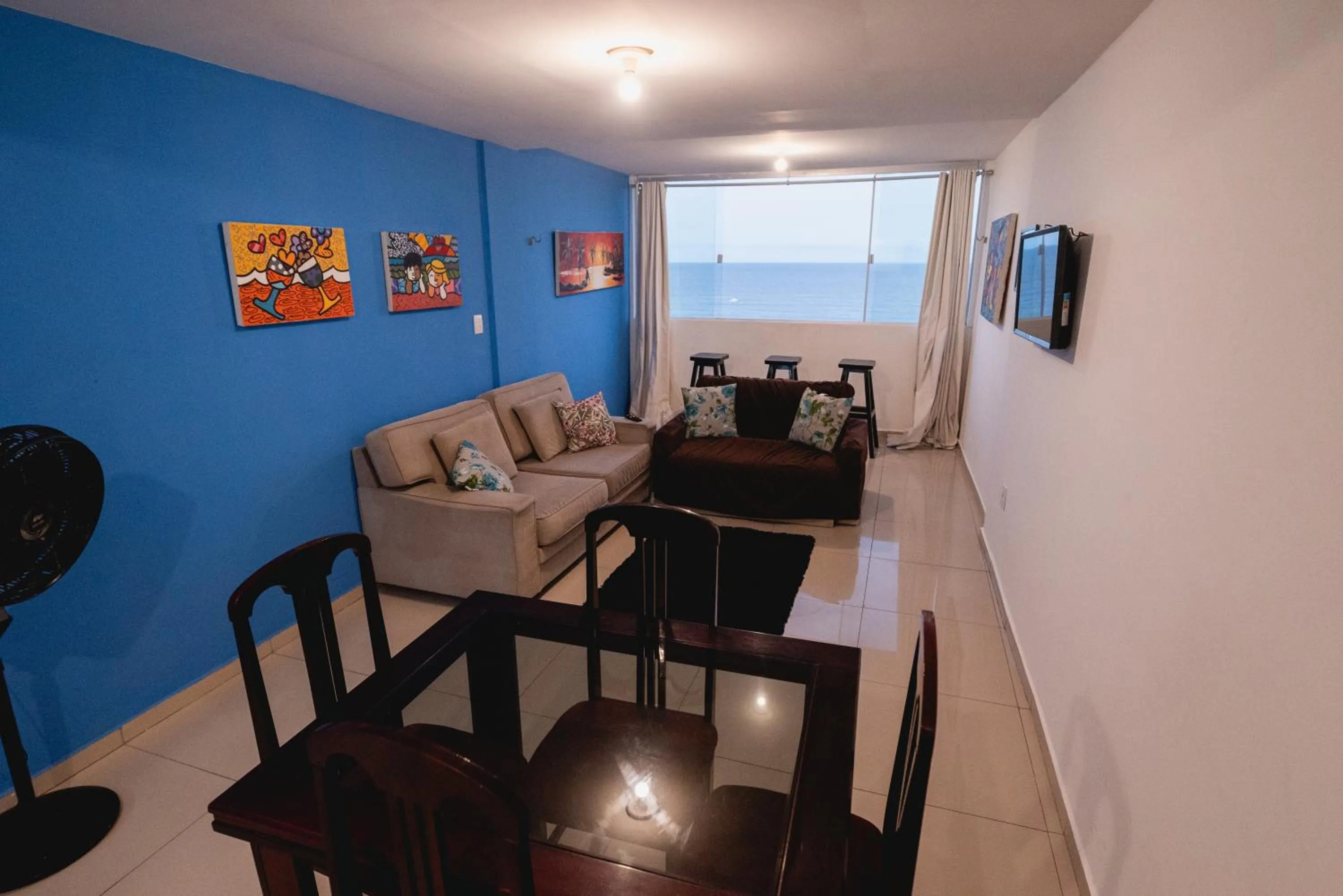 Living room in Apartamentos Natal Ponta Negra Vista Espetacular para o Mar