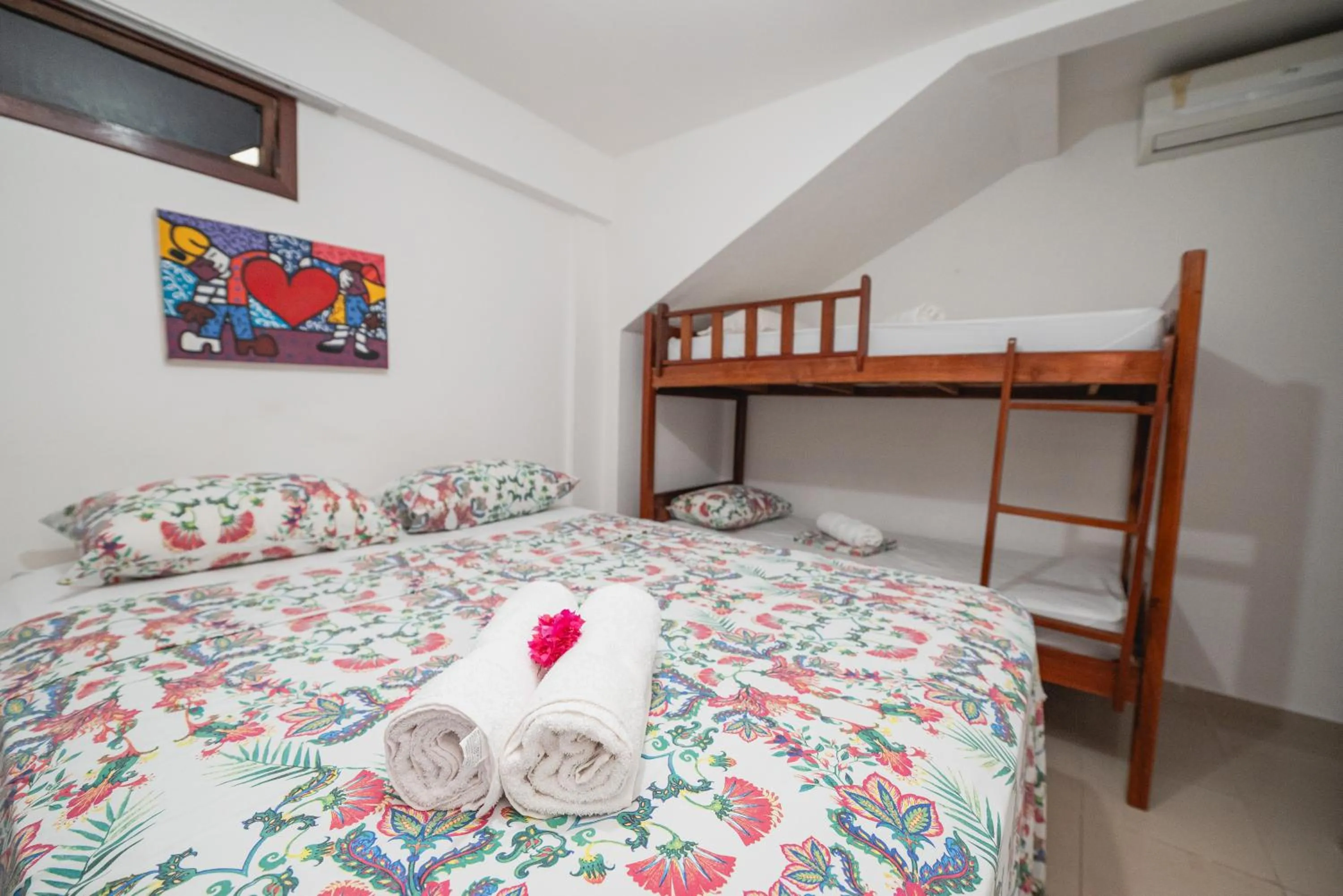 Bed in Apartamentos Natal Ponta Negra Vista Espetacular para o Mar