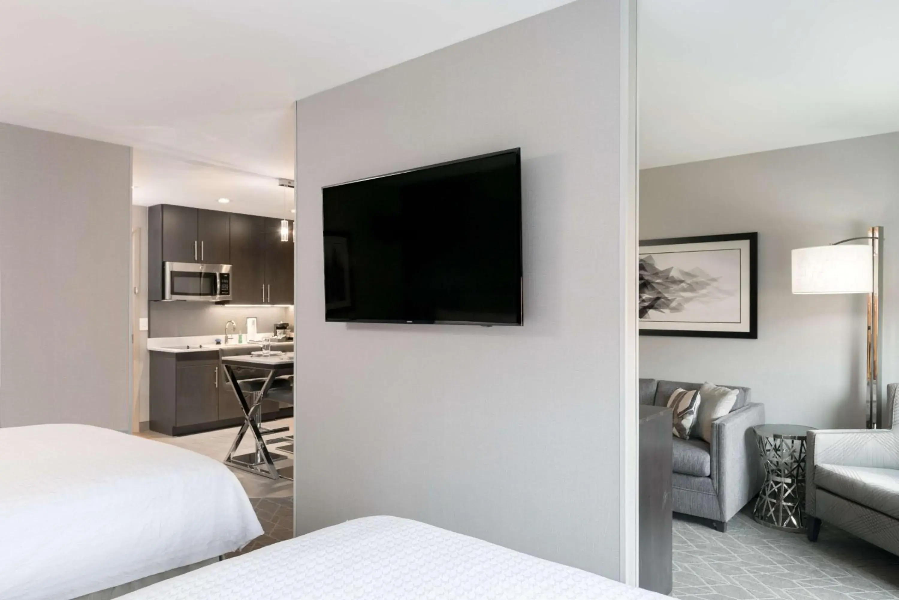 Living room, TV/Entertainment Center in Homewood Suites By Hilton Boston Logan Airport Chelsea
