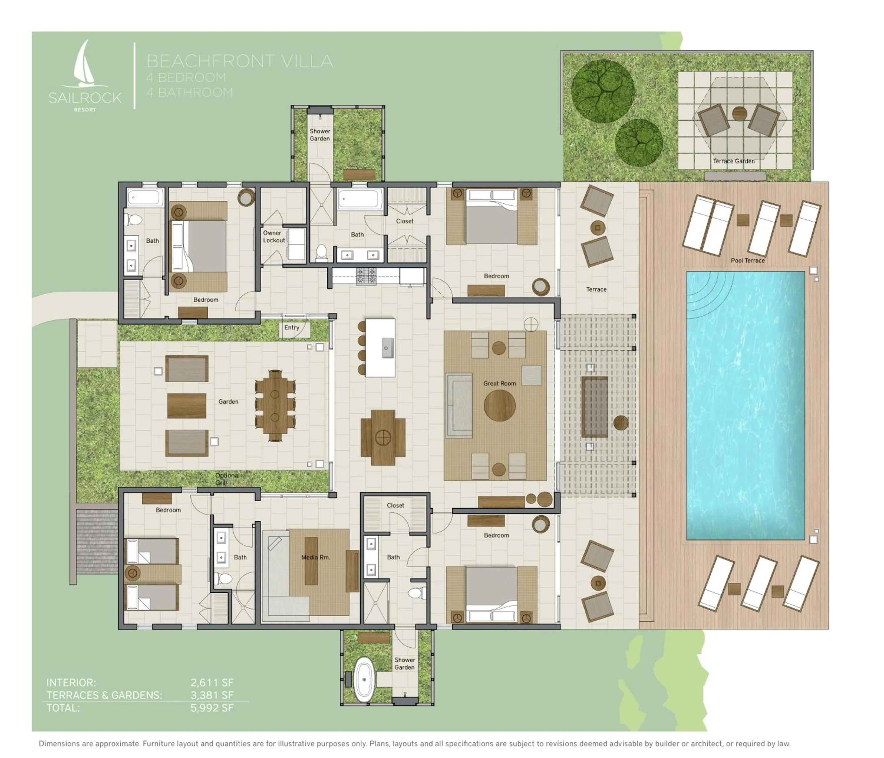 Shower in Sailrock South Caicos, Small Luxury Hotels of the World