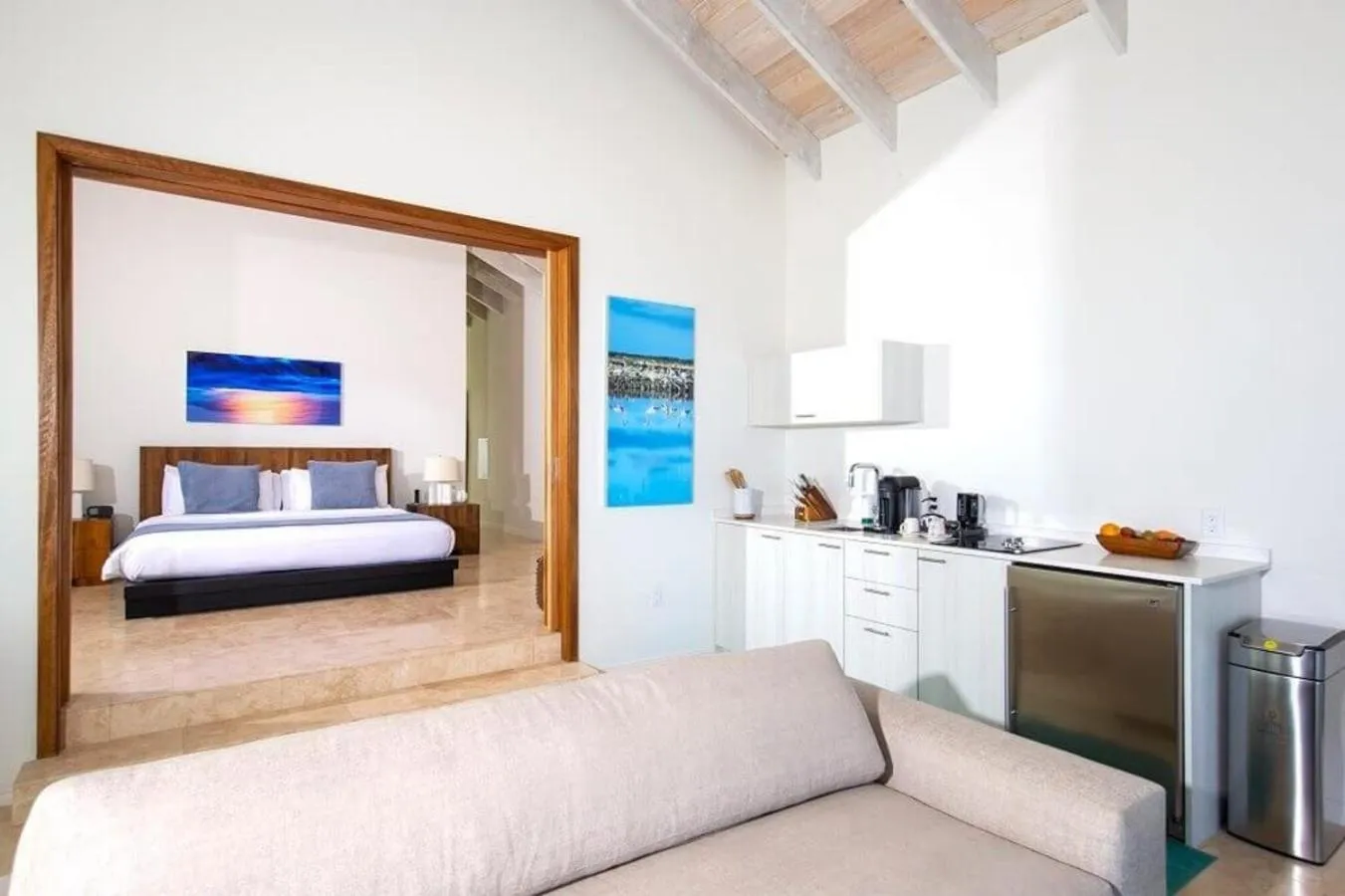 Kitchen or kitchenette, Bed in Sailrock South Caicos, Small Luxury Hotels of the World