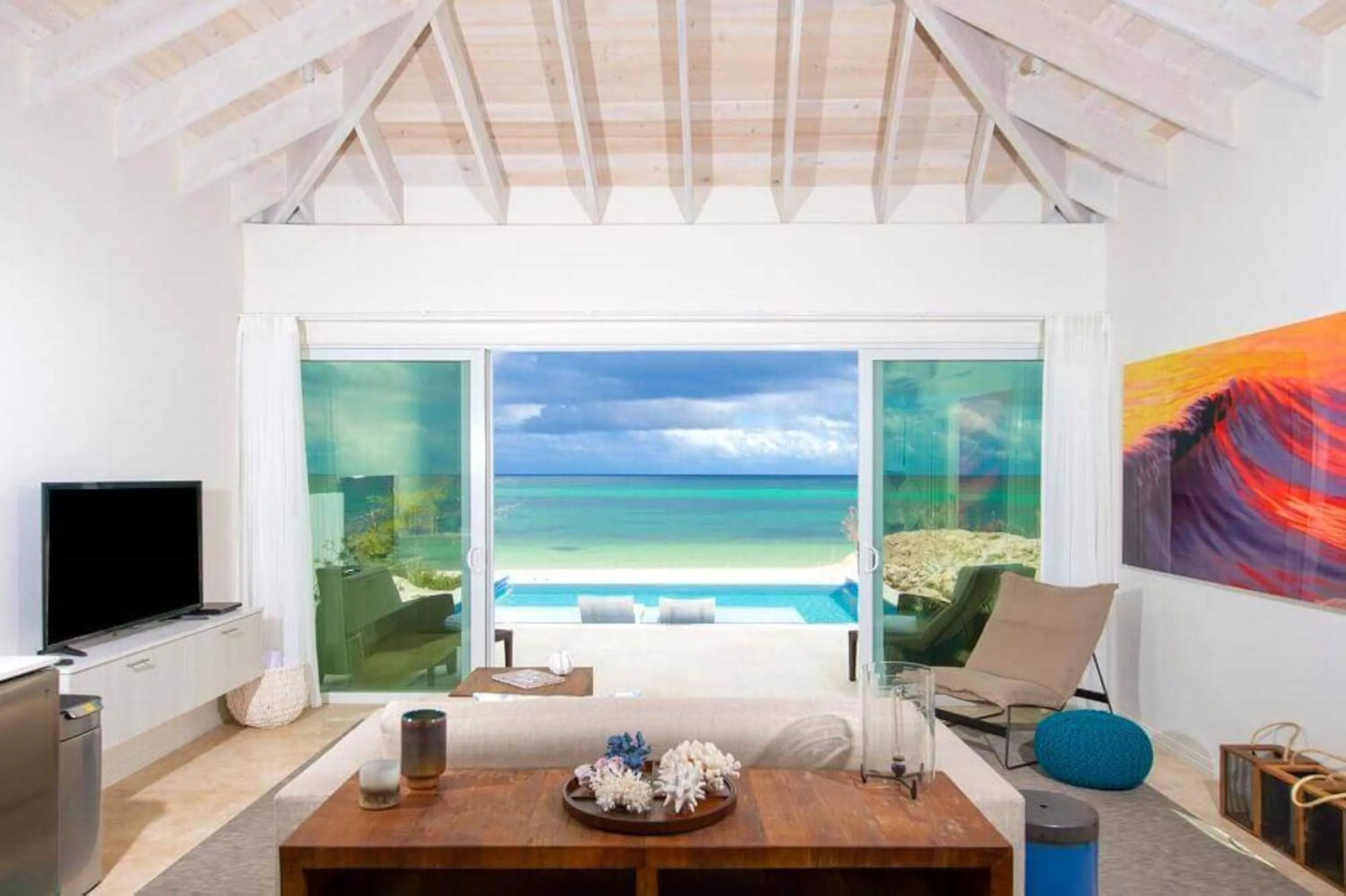 Living room in Sailrock South Caicos, Small Luxury Hotels of the World
