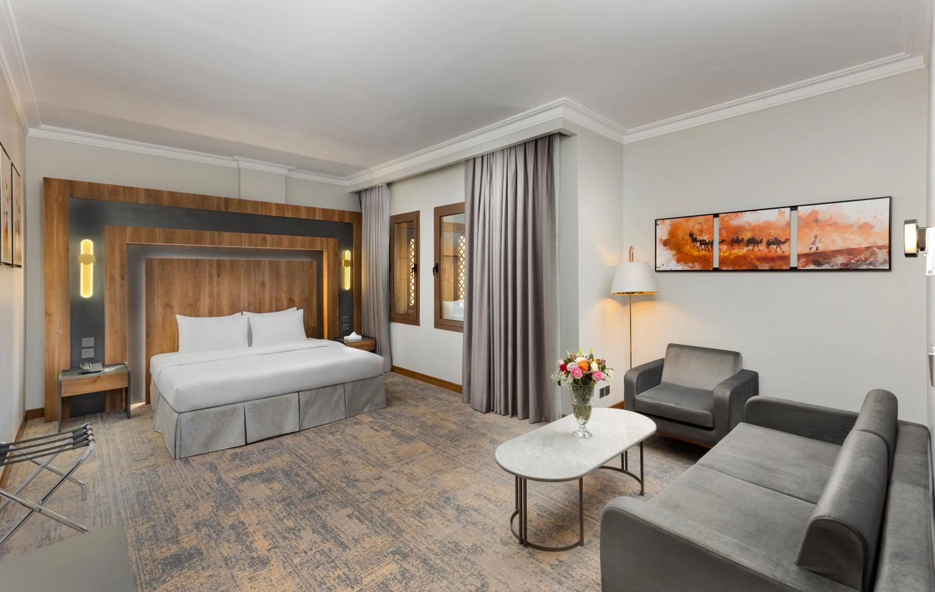 Bed in Ewan Dar Alhejra Hotel