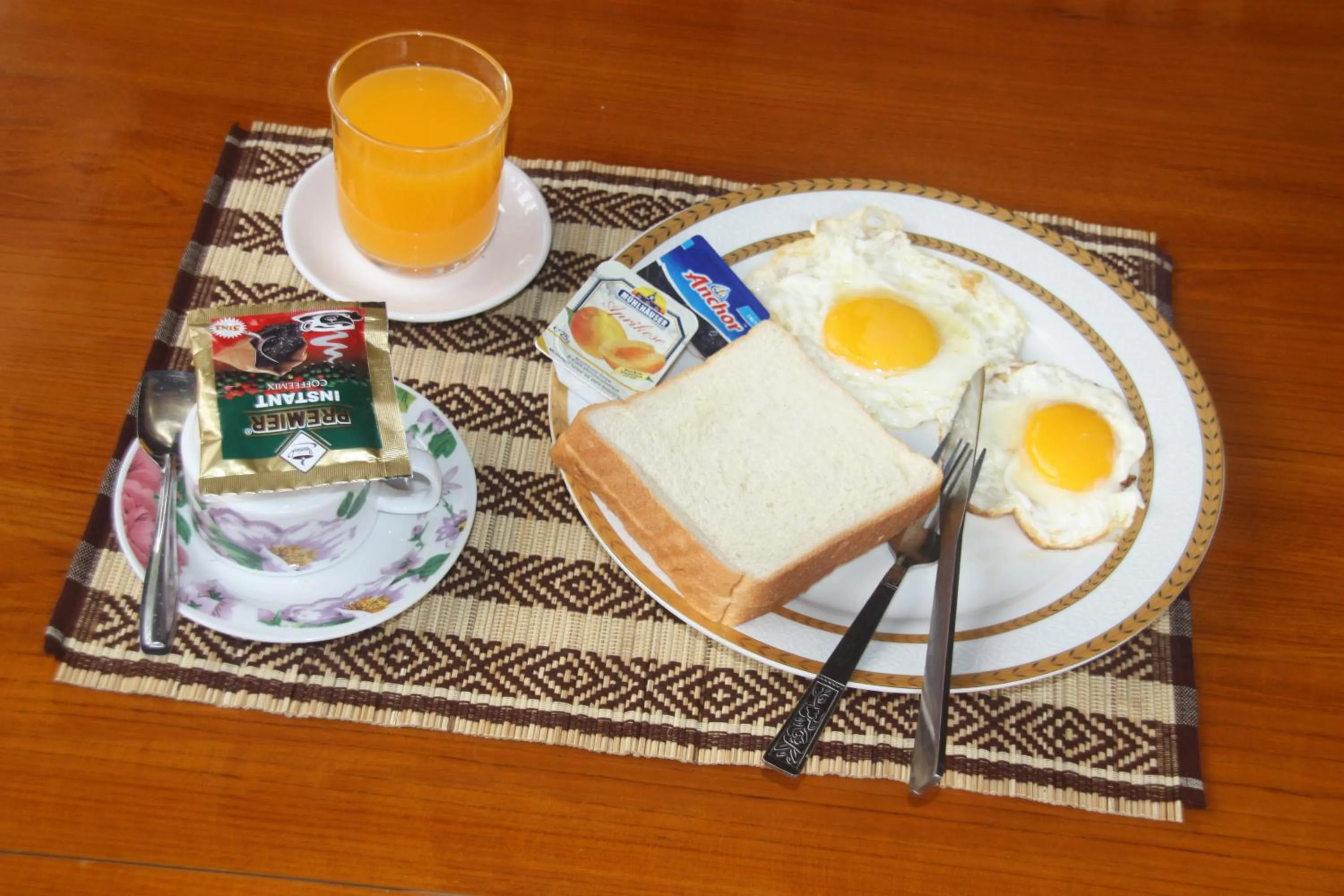 Continental breakfast in Soe Ko Ko Beach House & Restaurant